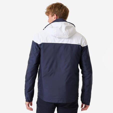 Куртка чоловіча 100 для вітрильного спорту водонепроникна біла/синя