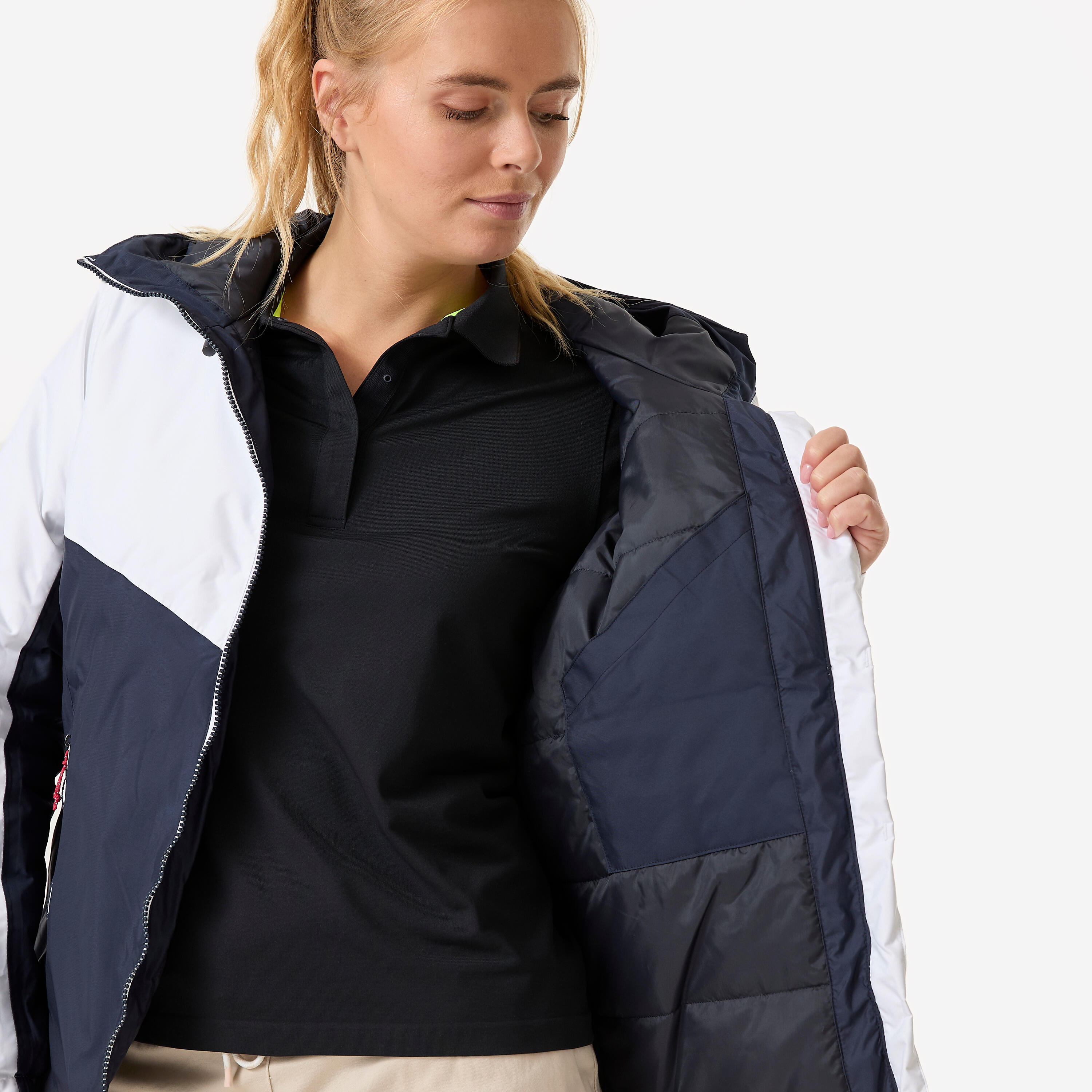 Veste de voile chaude imperméable Femme - 100 bleu et blanc 8/15