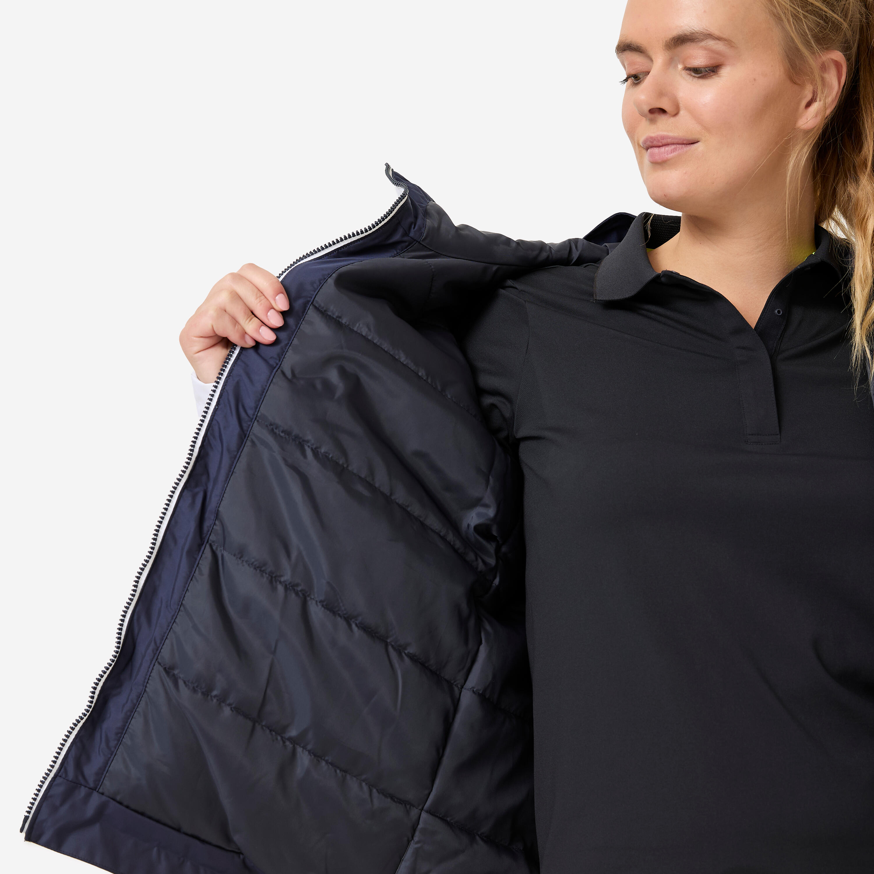 Veste de voile chaude imperméable Femme - 100 bleu et blanc 9/15