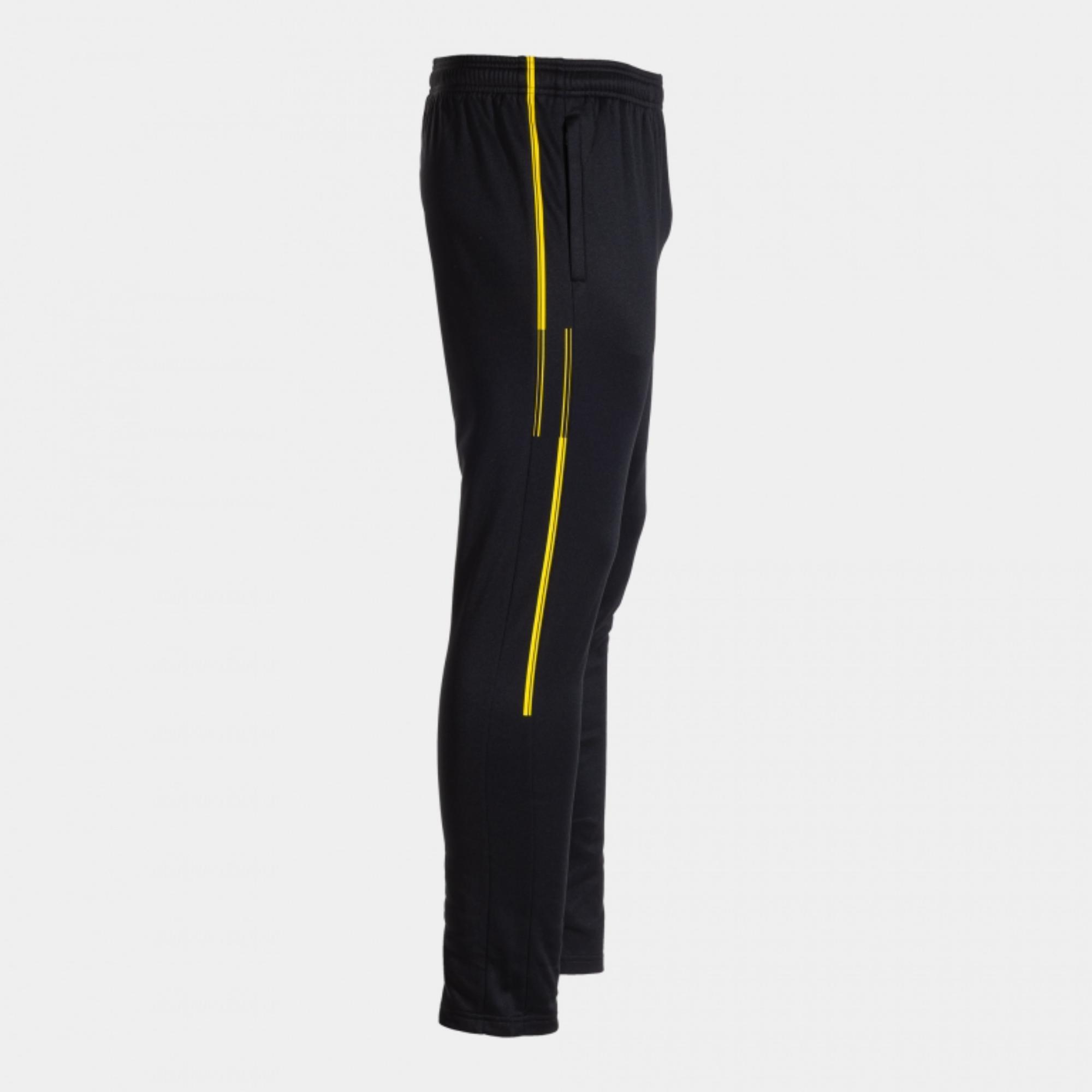 Pantalón Joma Largo Championship VII Niño Negro Amarillo - CD 4/7