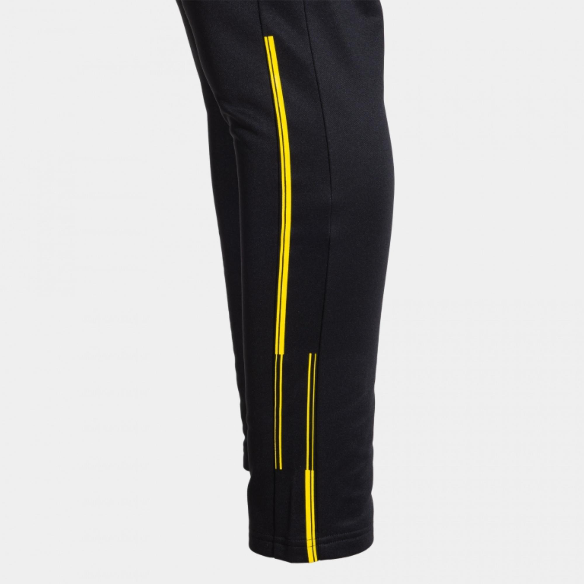 Pantalón Joma Largo Championship VII Niño Negro Amarillo - CD 5/7