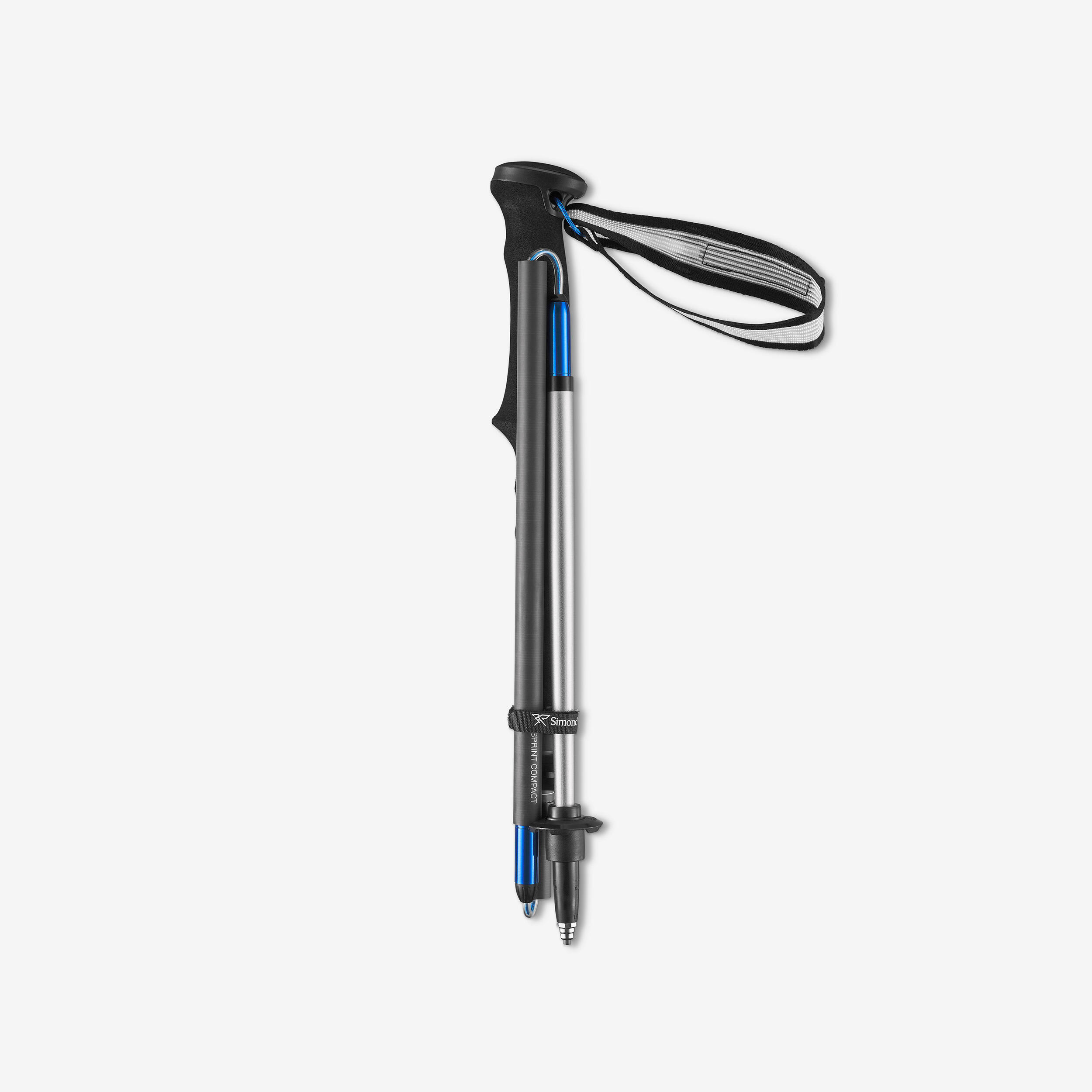 Paire de bâtons de trek compact en carbone, Sprint noir 3/13