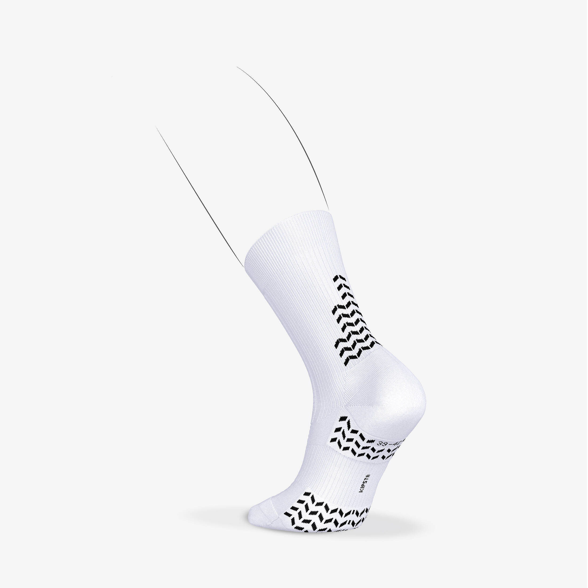 Adult Non-Slip Mid Football Socks Viralto II - White -  2