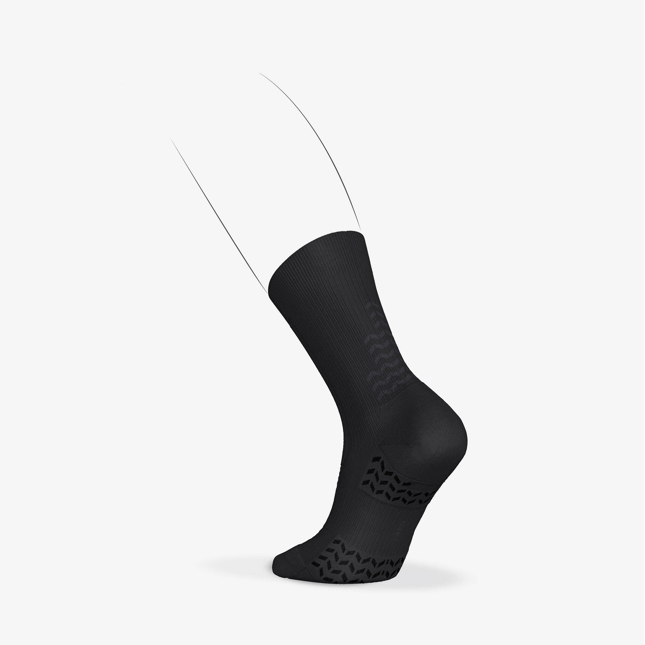 Adult Non-Slip Mid Football Socks Viralto II - Black -  4