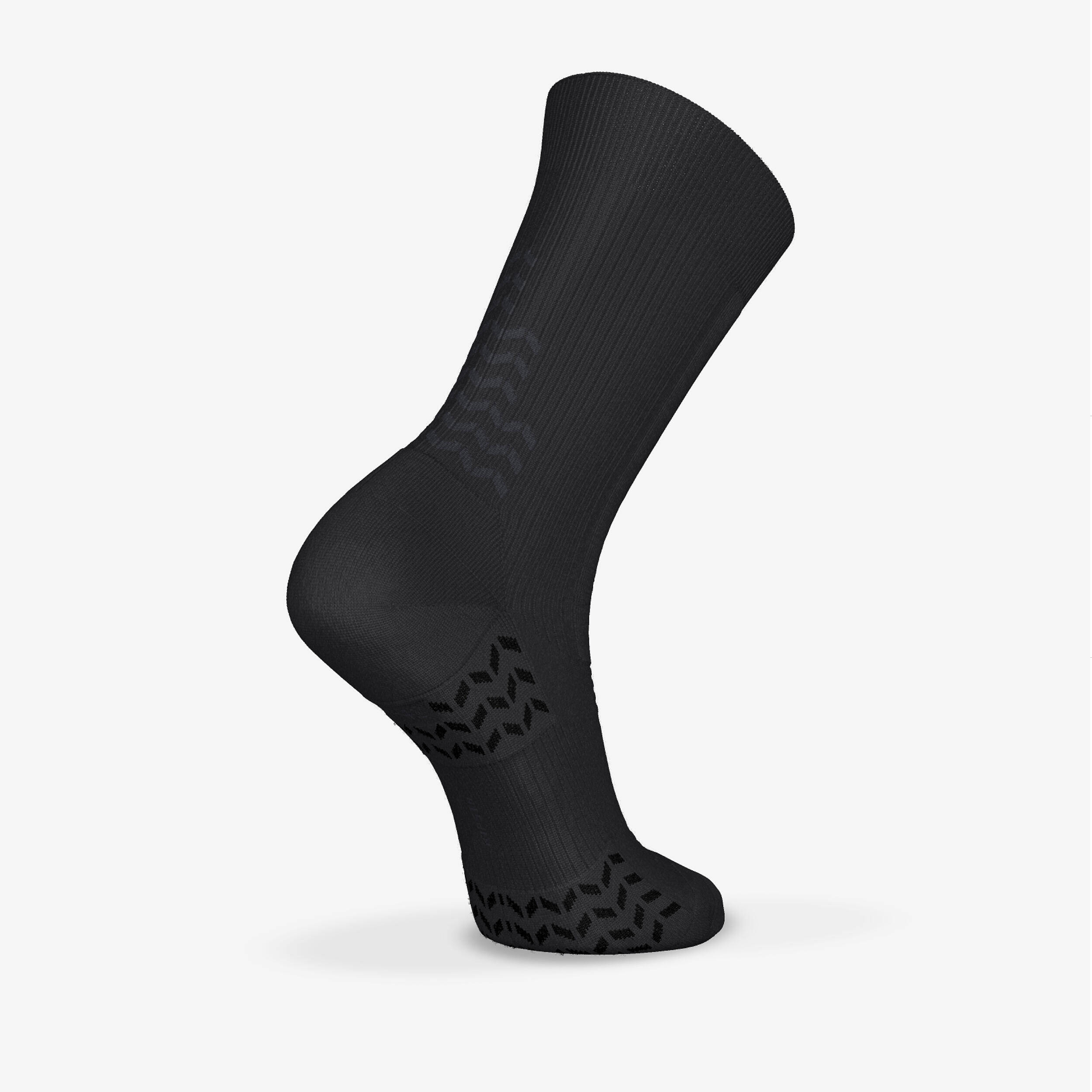 Adult Non-Slip Mid Football Socks Viralto II - Black -  5