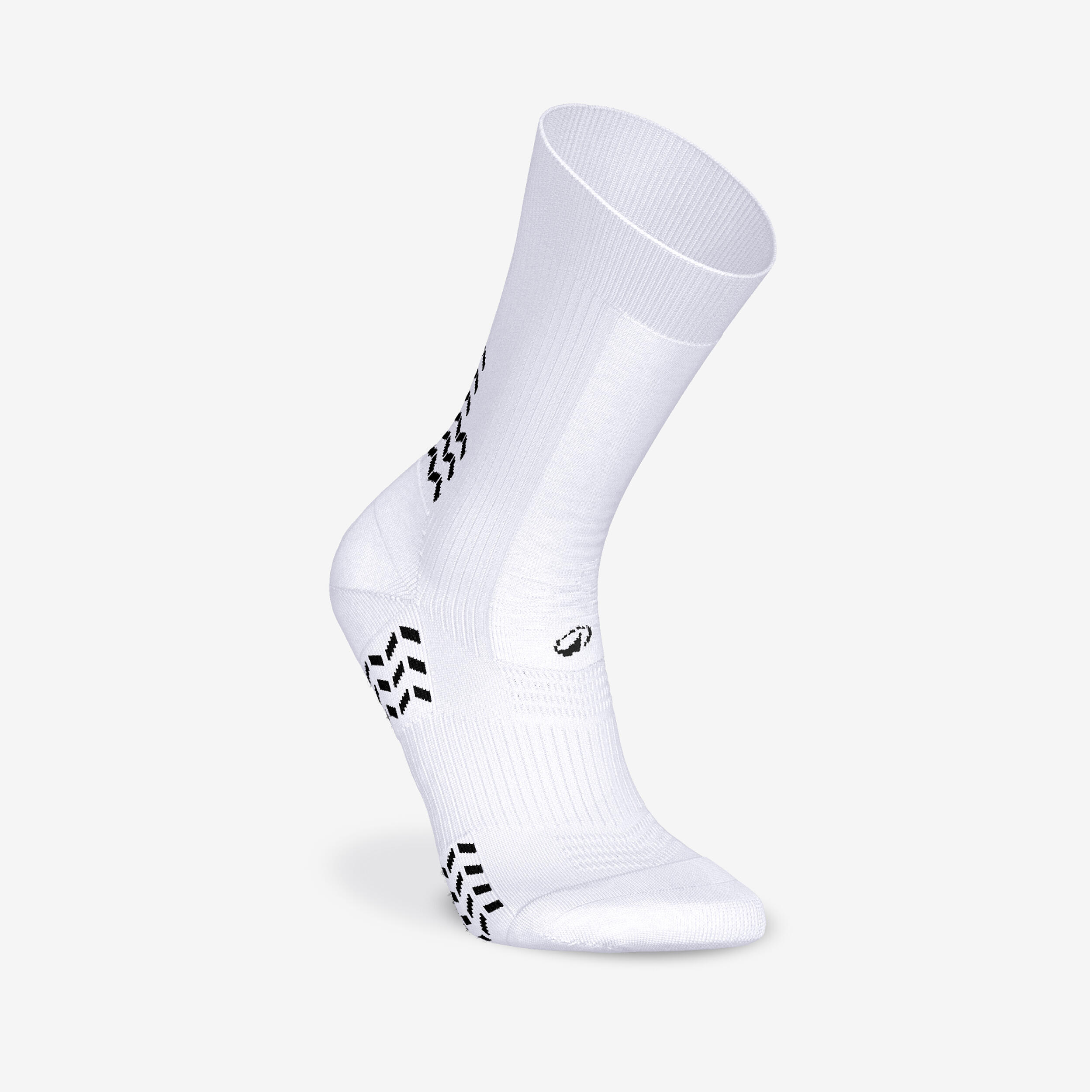Kids' Short Grippy Football Socks Viralto MiD - White
