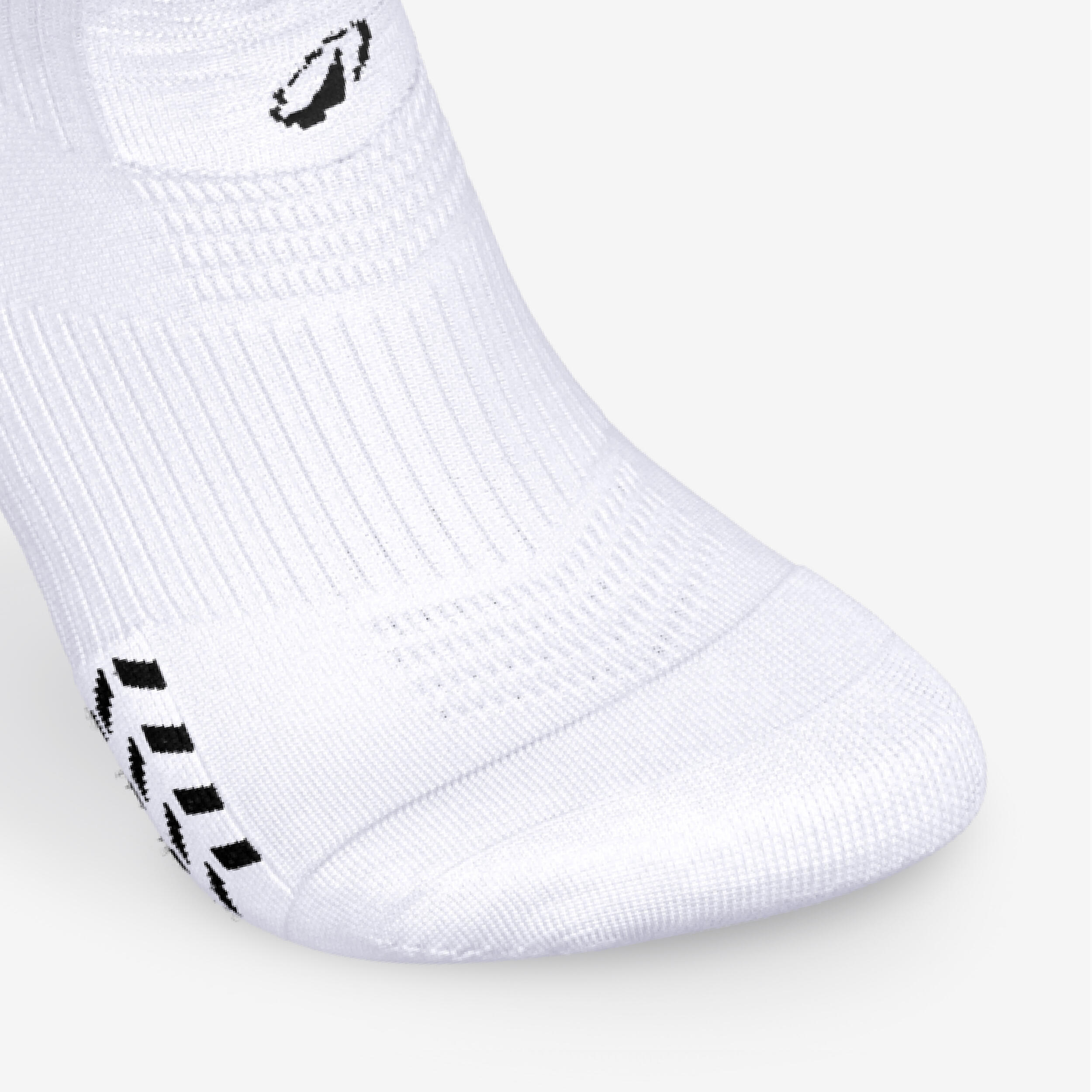 Chaussettes de football courtes adherentes enfant Viralto II mid Blanc 3/4