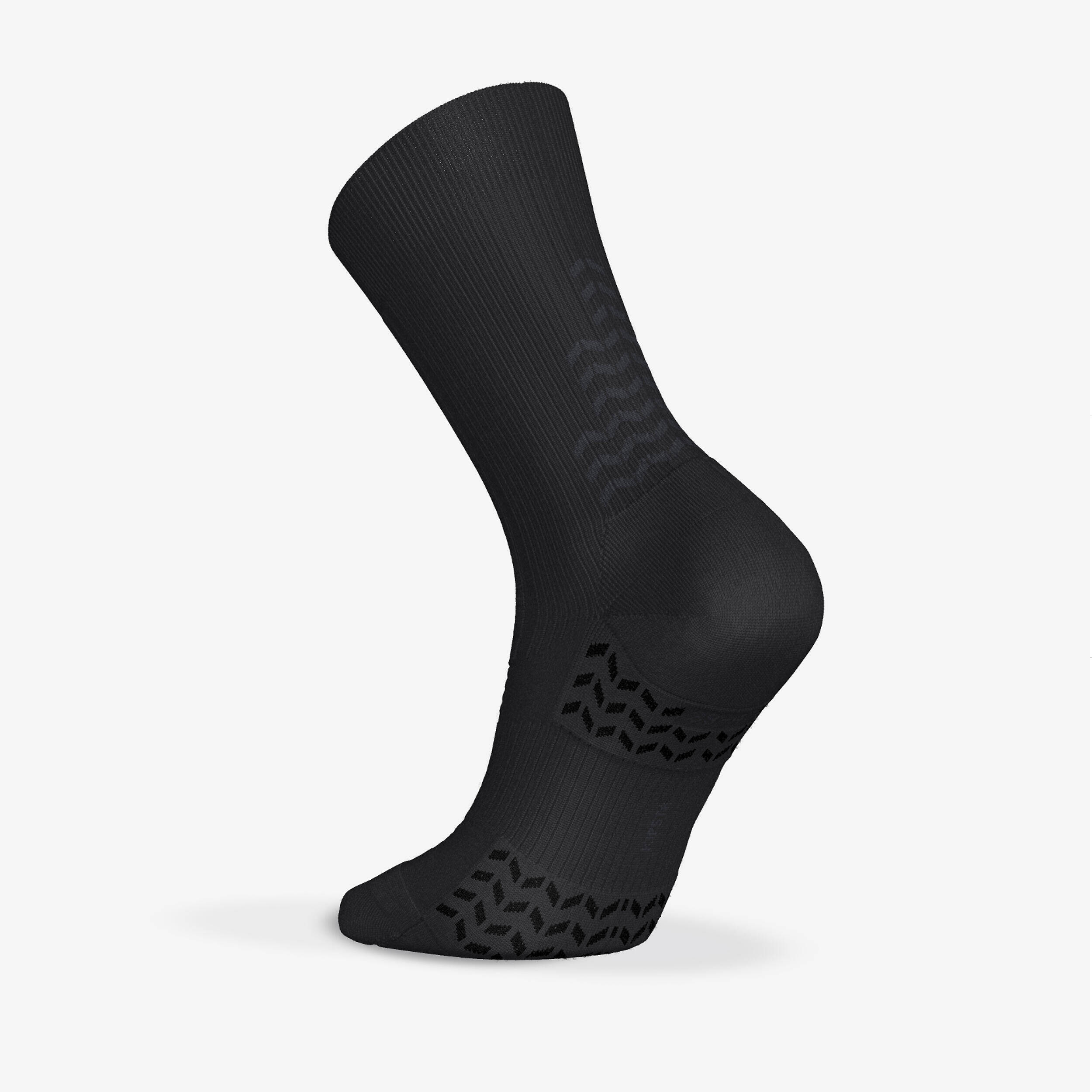 Adult Non-Slip Mid Football Socks Viralto II - Black -  2