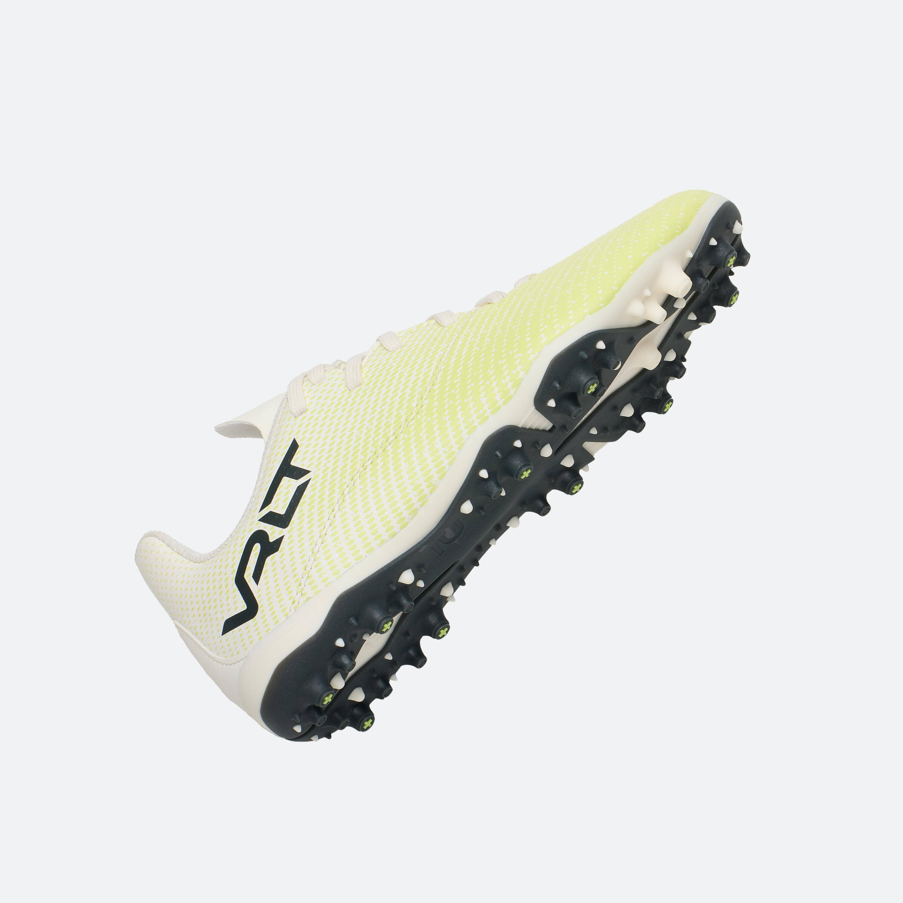 Kids' Lace-Up Football Boots Viralto I MG/AG - White/Yellow -  3
