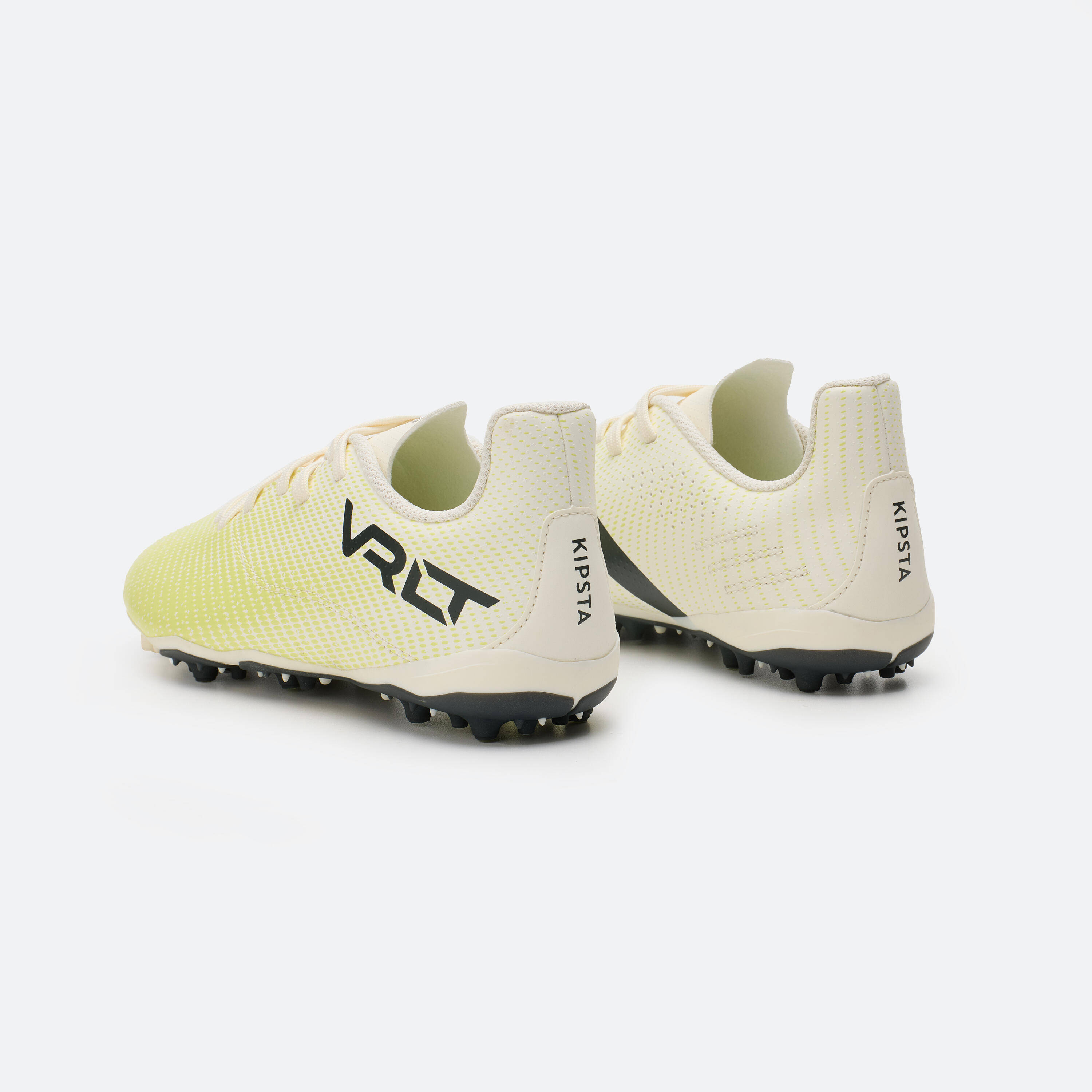 Kids' Lace-Up Football Boots Viralto I MG/AG - White/Yellow -  2