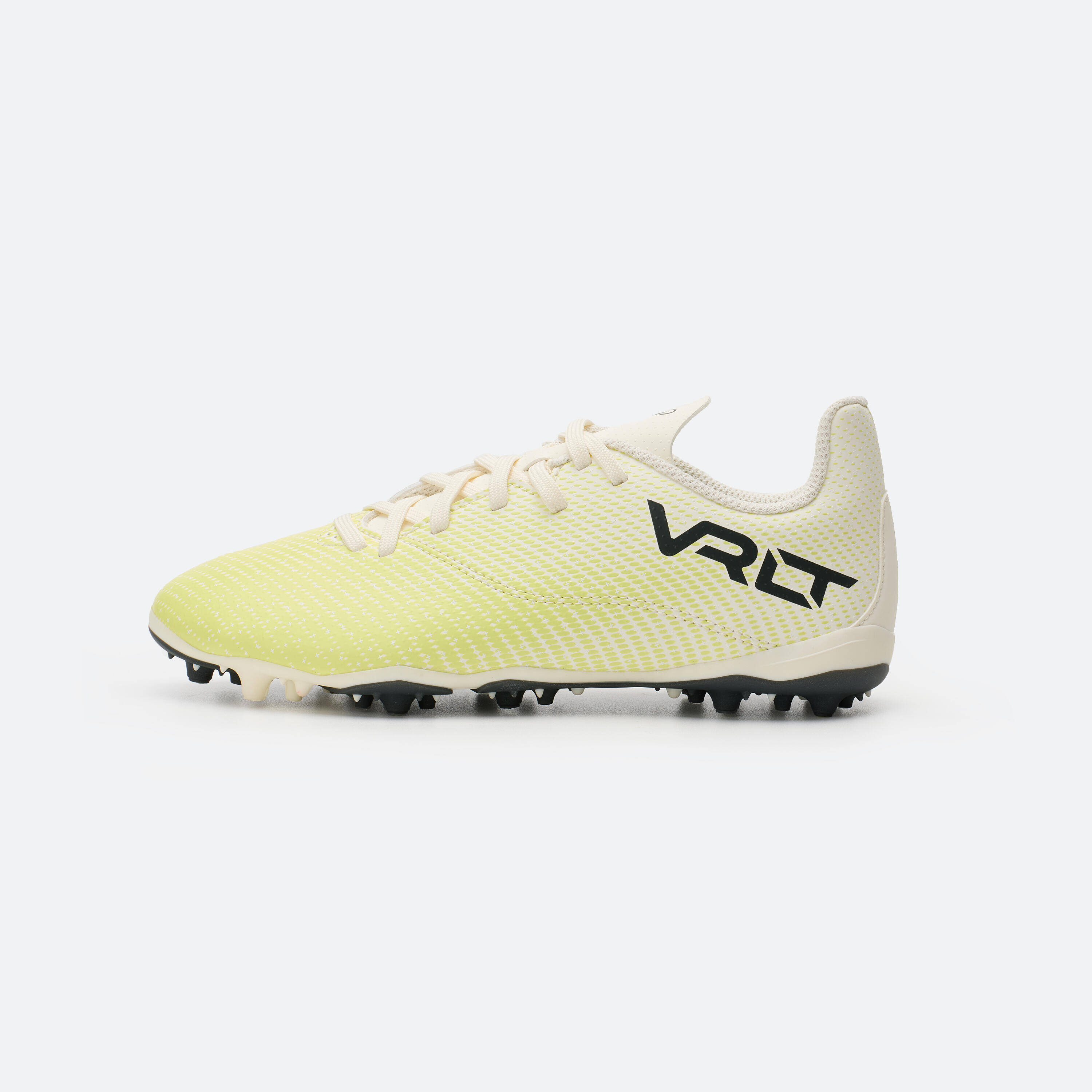 Kids' Lace-Up Football Boots Viralto I MG/AG - White/Yellow -  1