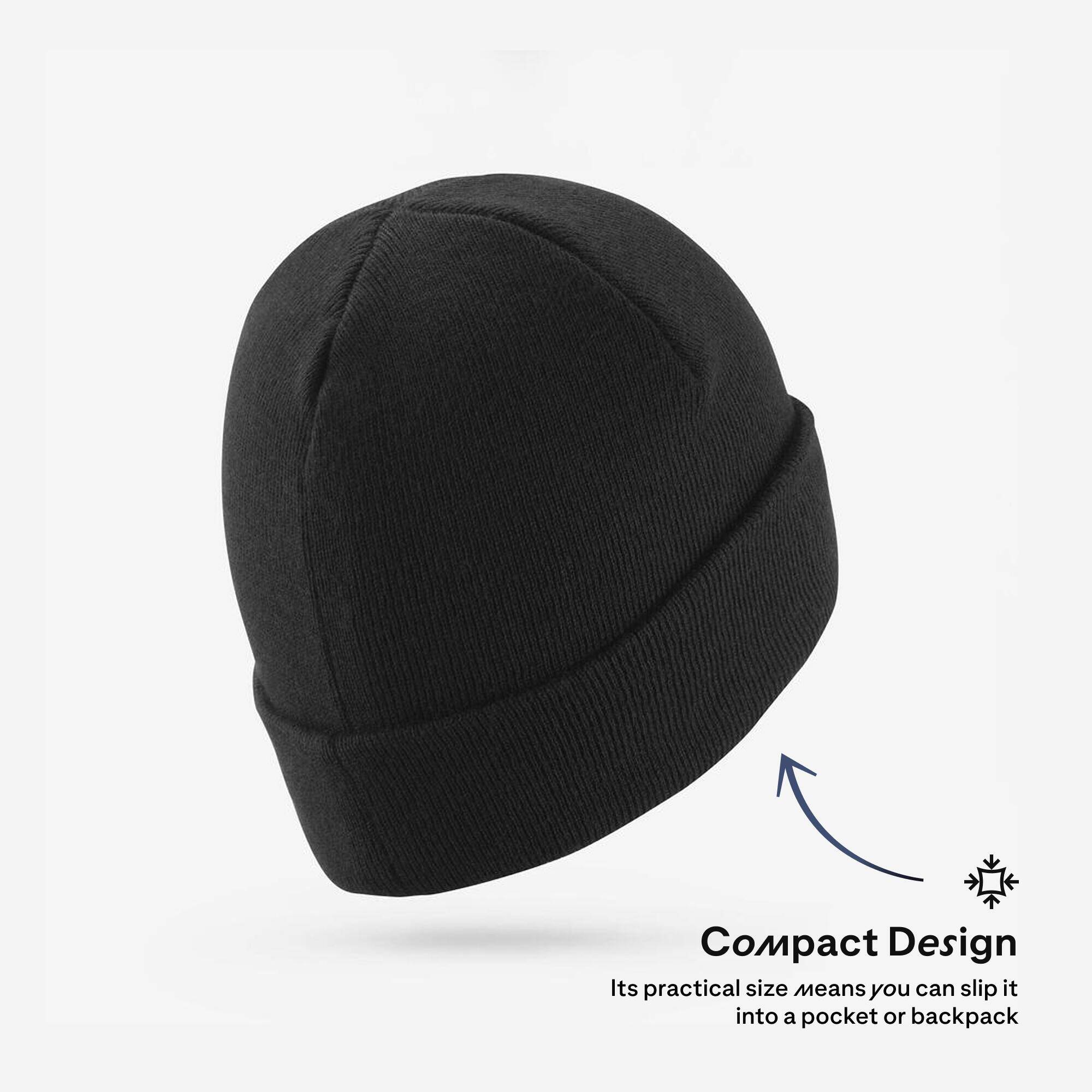 Adult reversible hat, RIDER 500 - Black -  5