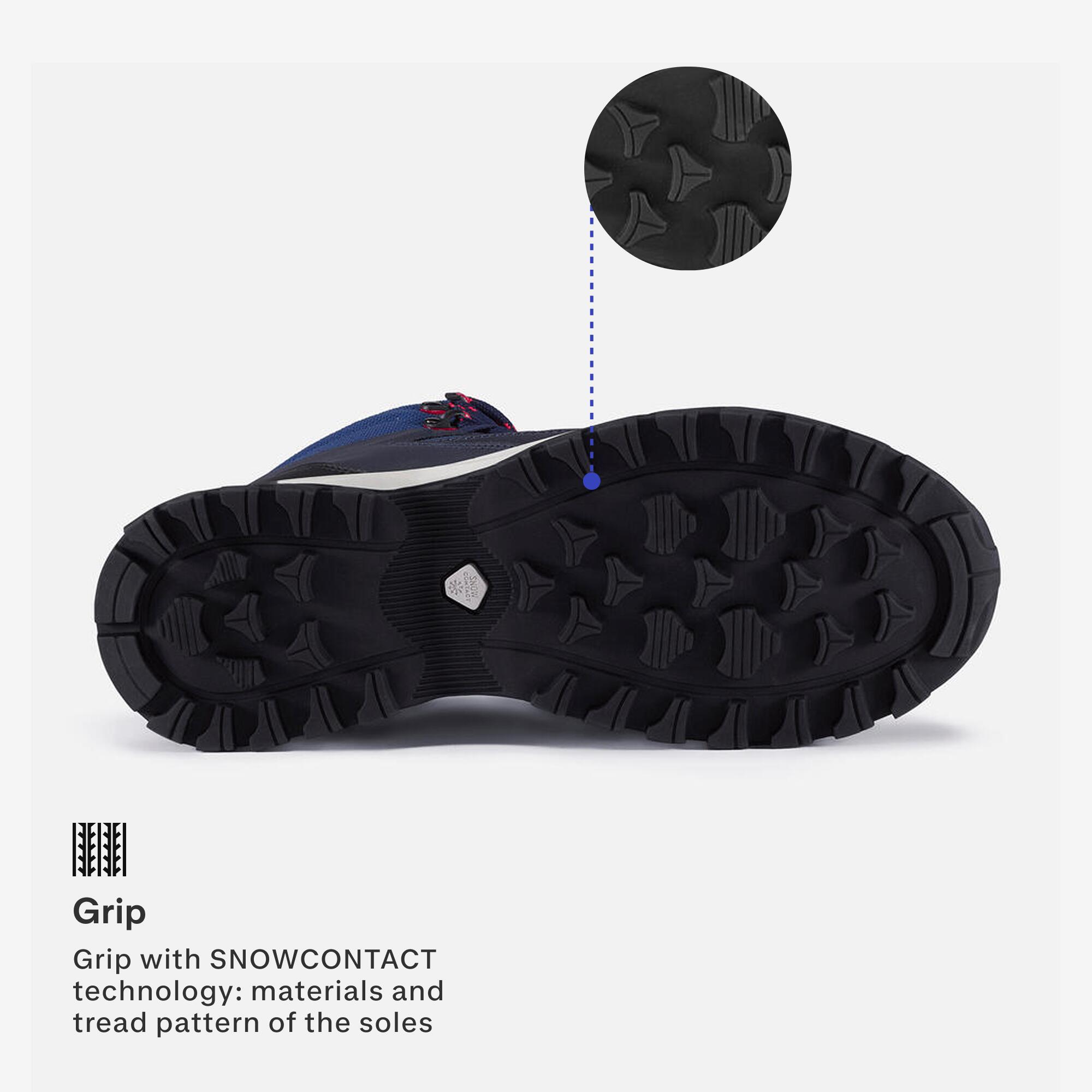 Men’s warm and waterproof hiking boots, MH500 Mid - Blue