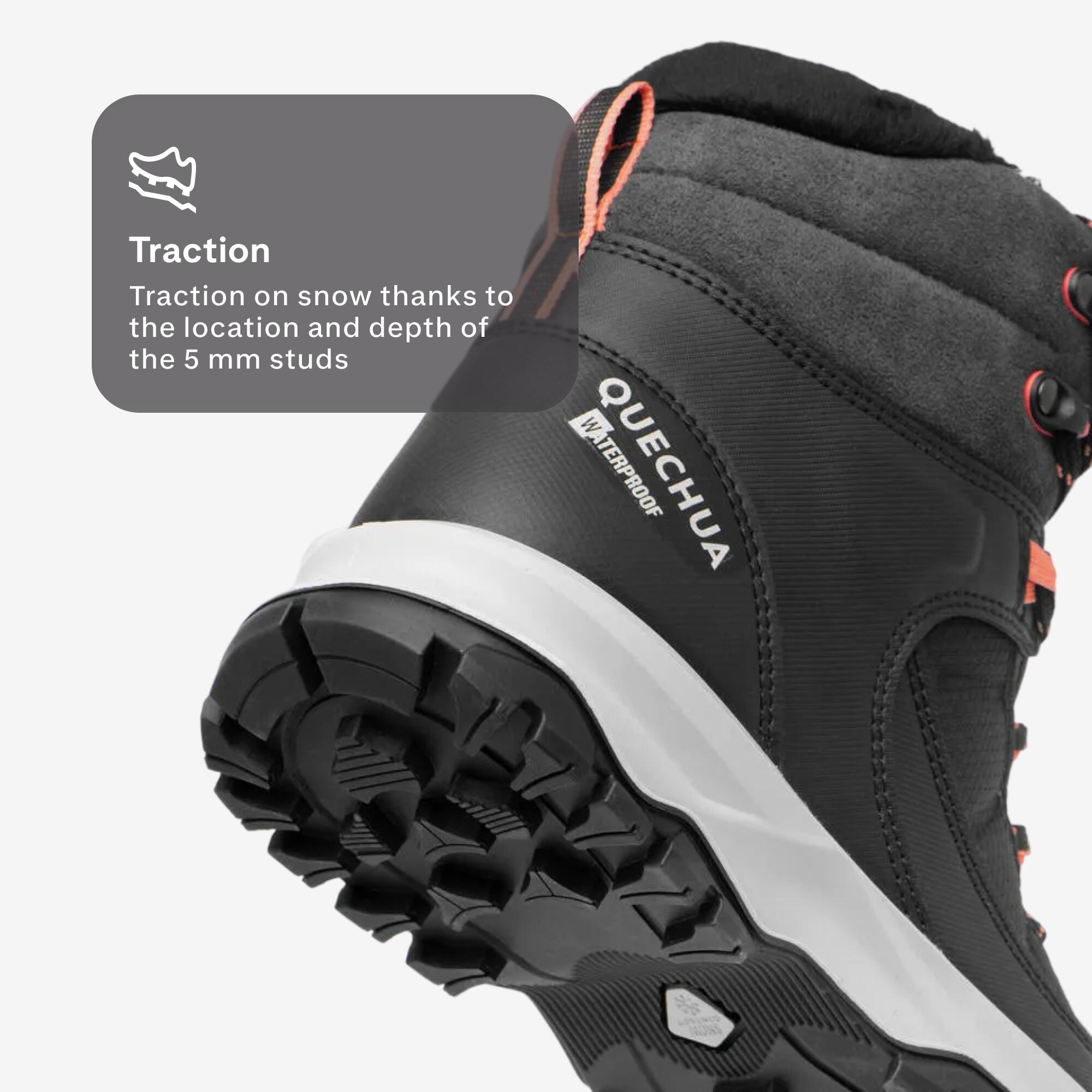 Women’s Warm and Waterproof Hiking Boots MH500 Mid - Black