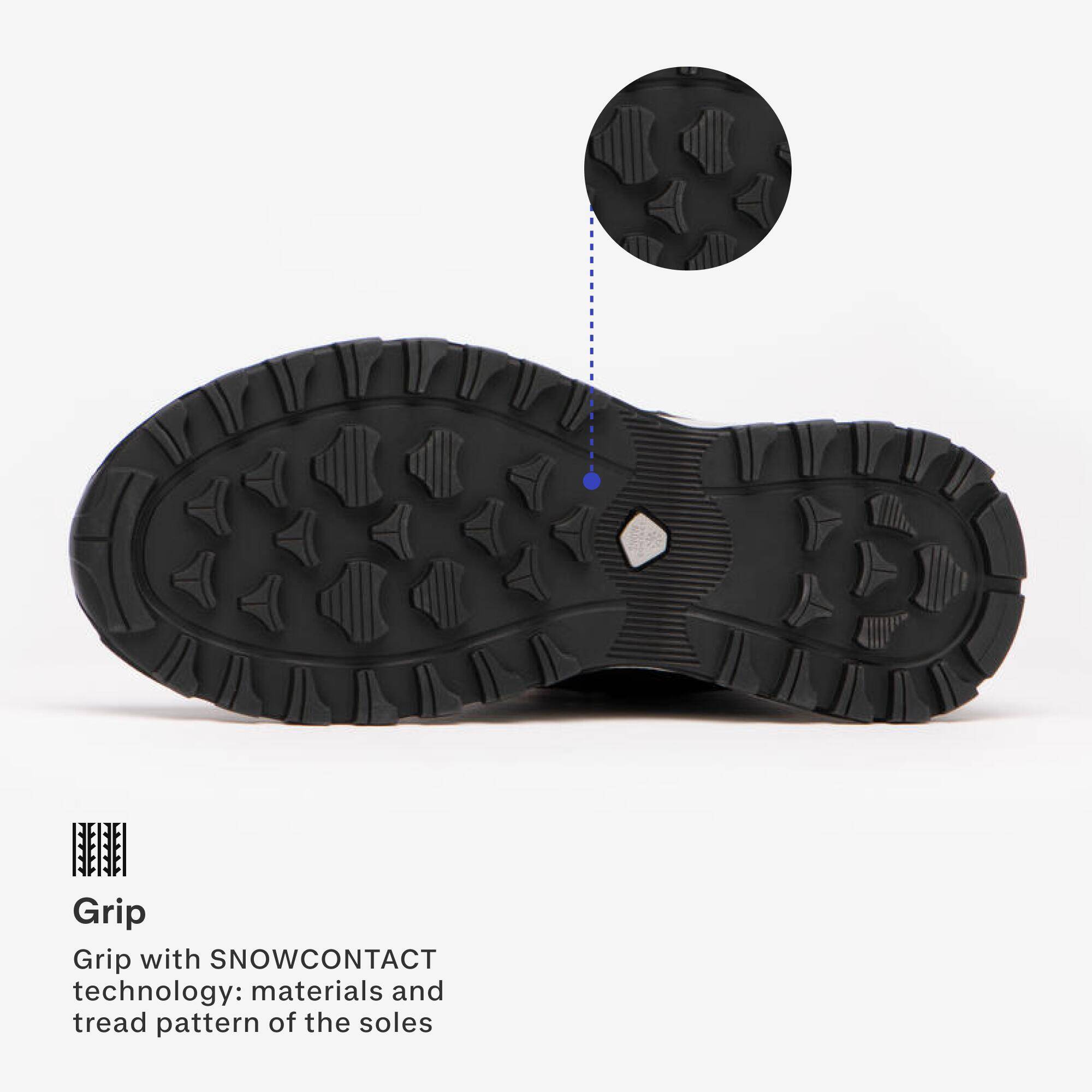 Women’s Warm and Waterproof Hiking Boots MH500 Mid - Black -  5