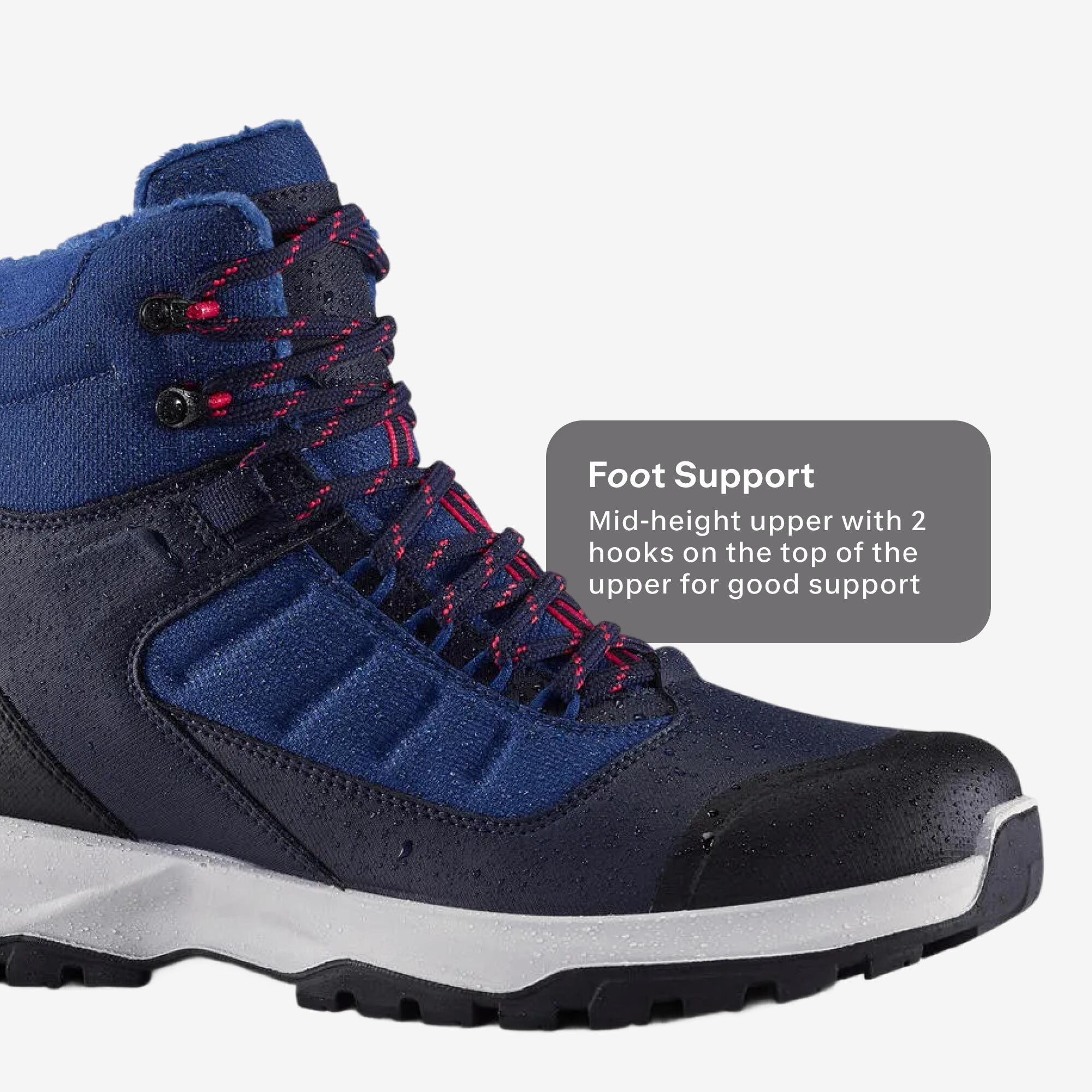 Men’s warm and waterproof hiking boots, MH500 Mid - Blue