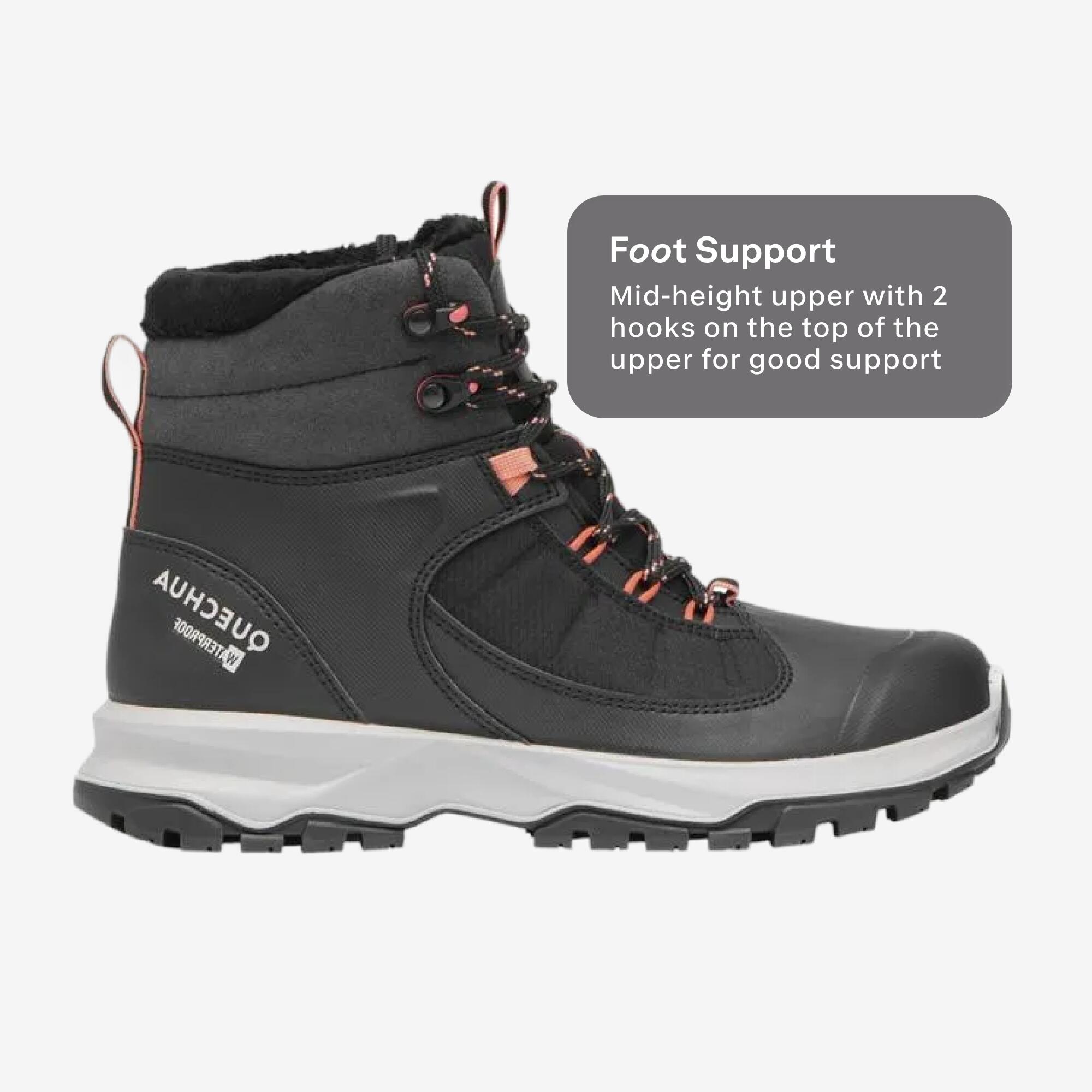 Women’s Warm and Waterproof Hiking Boots MH500 Mid - Black