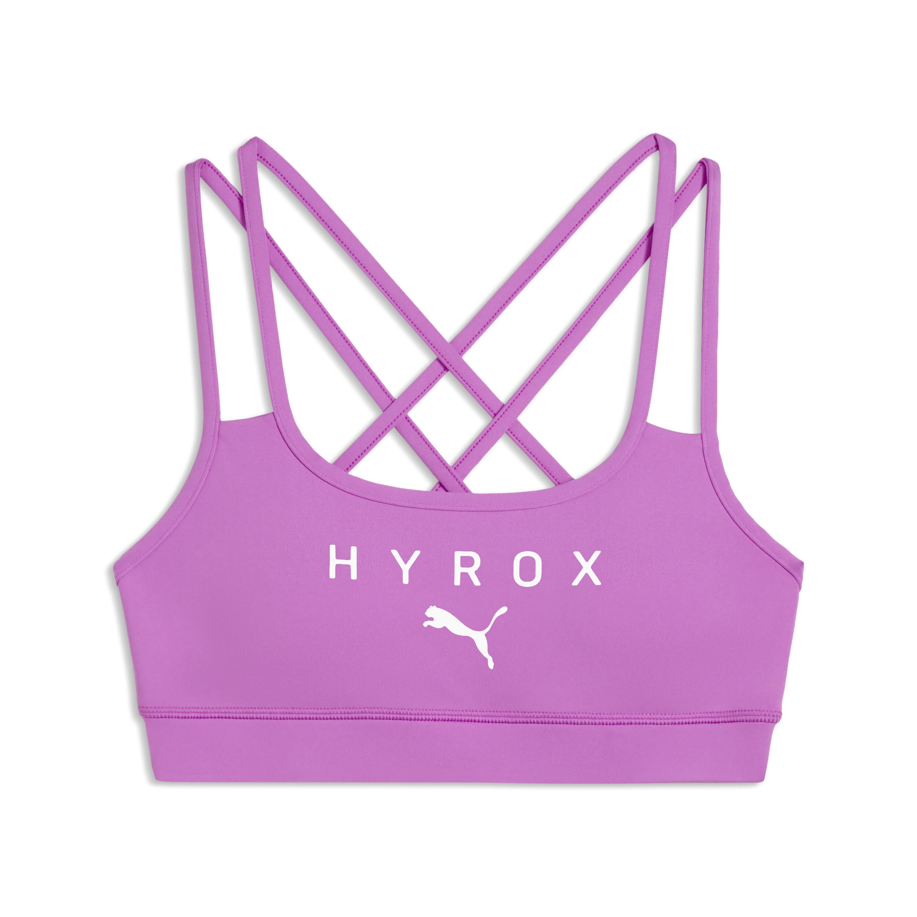 Reggiseno sportivo donna palestra HYROX traspirante sostegno alto rosa 9/9