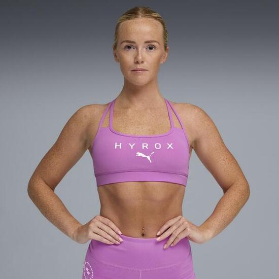 Brassière fitness femme Hyrox, rose