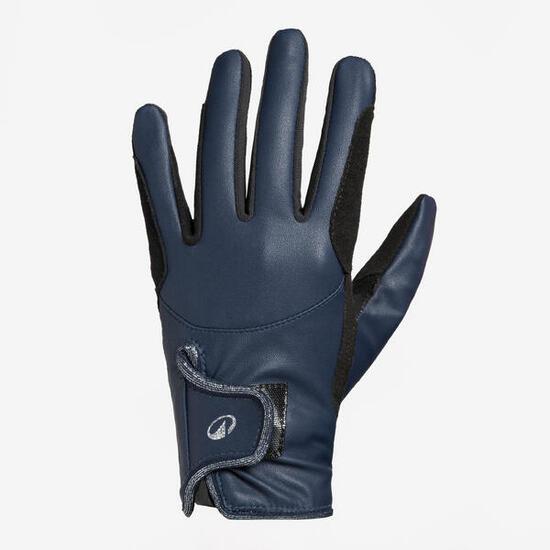 Gants équitation enfant 500 marine