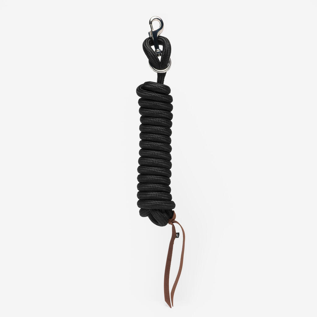 Crni etološki povodac za konje i ponije od 3,7 m