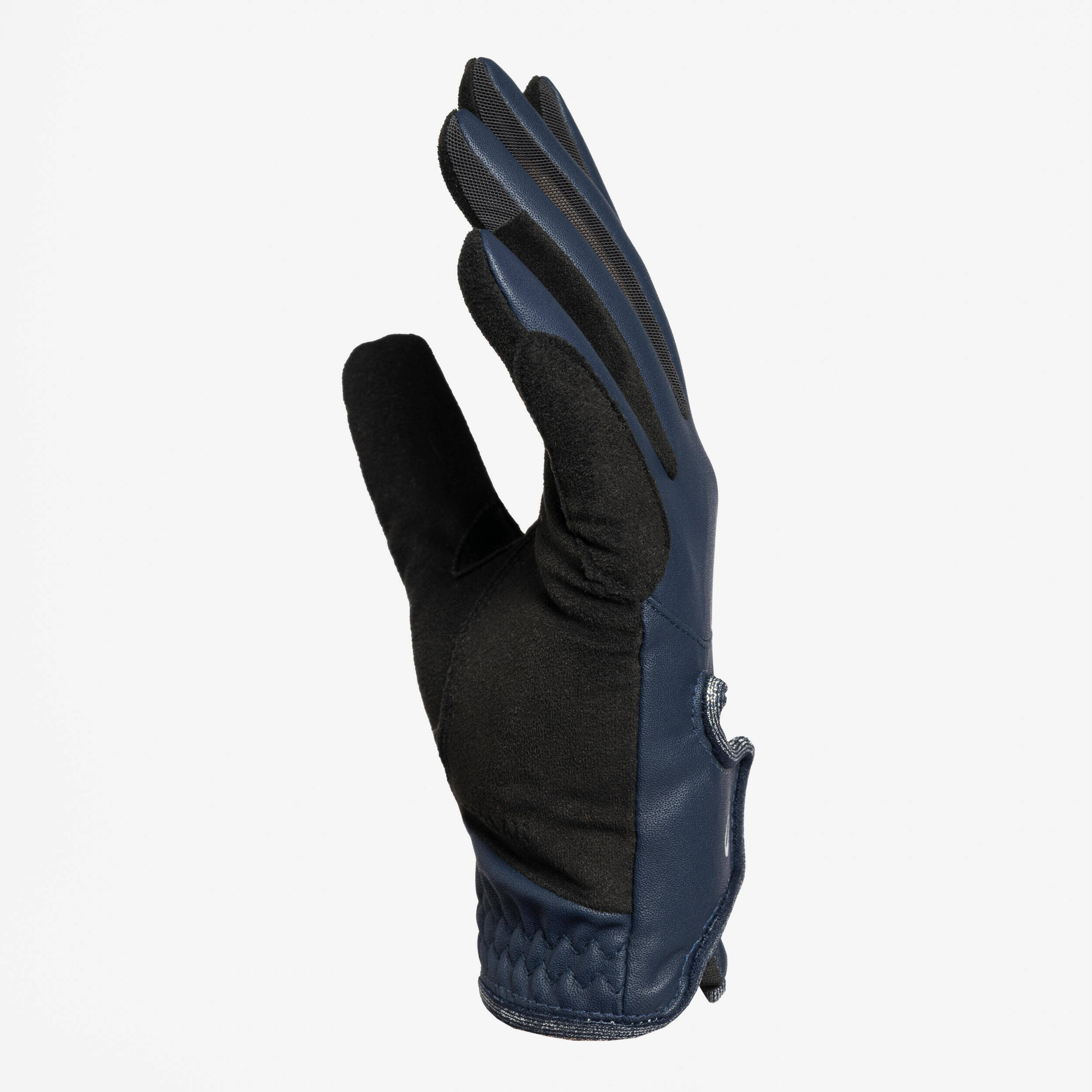 Kids' Horse Riding Gloves 500 - Navy -  3