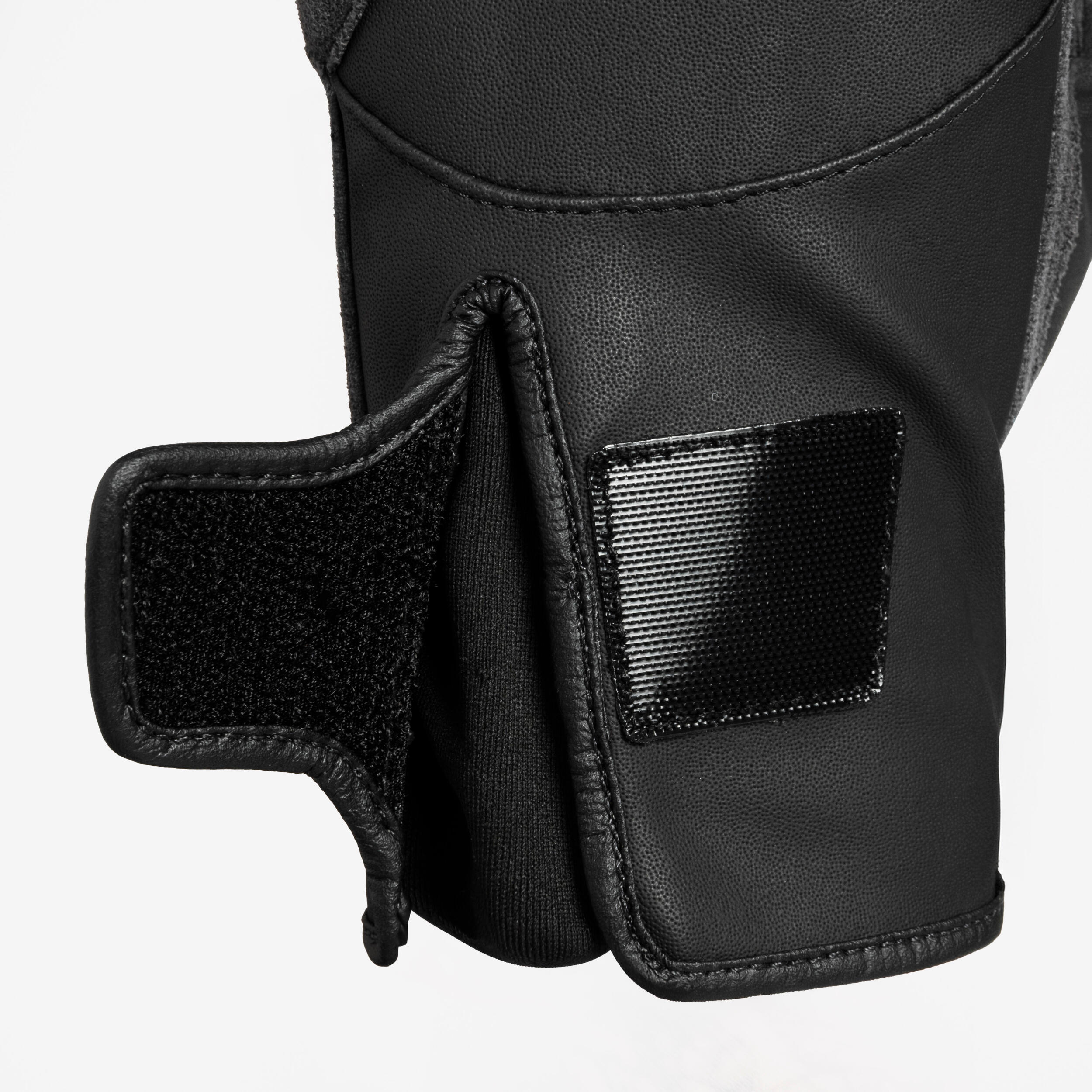 Gants équitation enfant 500 noir et gris 5/5