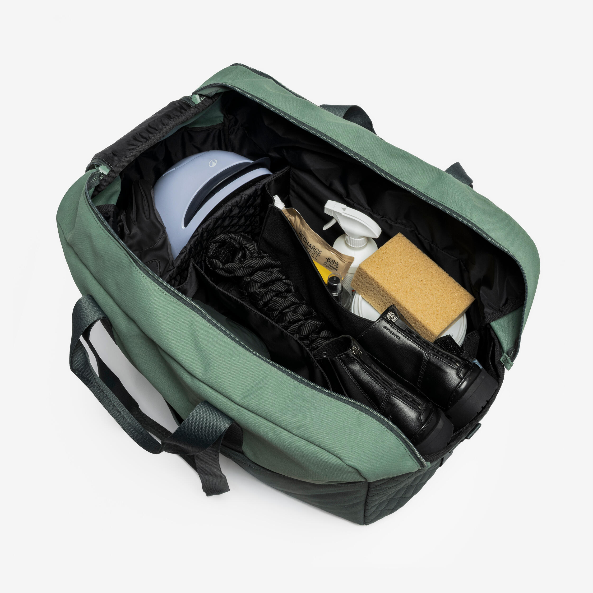 Bolsa Duffle Transporte Material Equitación Verde 65 Litros 8/8