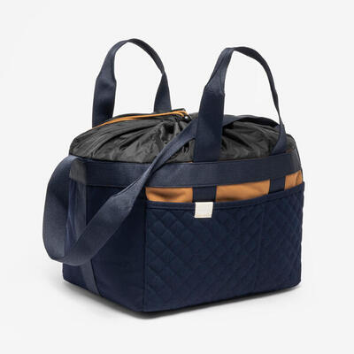 Poetstas voor ruitersport 500 25 l bruin/blauw