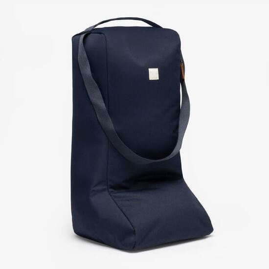 Torba na buty jeździeckie dla dorosłych i dzieci - niebiesko-brązowa