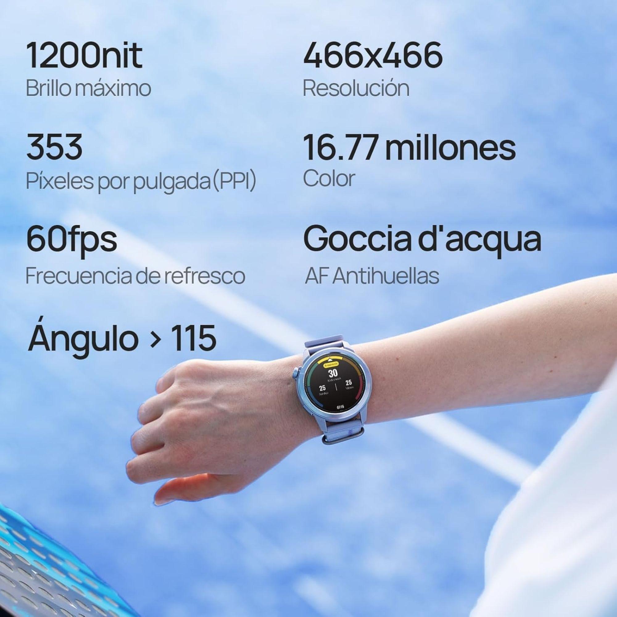 Smartwatch Mibro GS Active 2, GPS, 5ATM, Pantalla AMOLED 1,3 Negre - CD 7/8