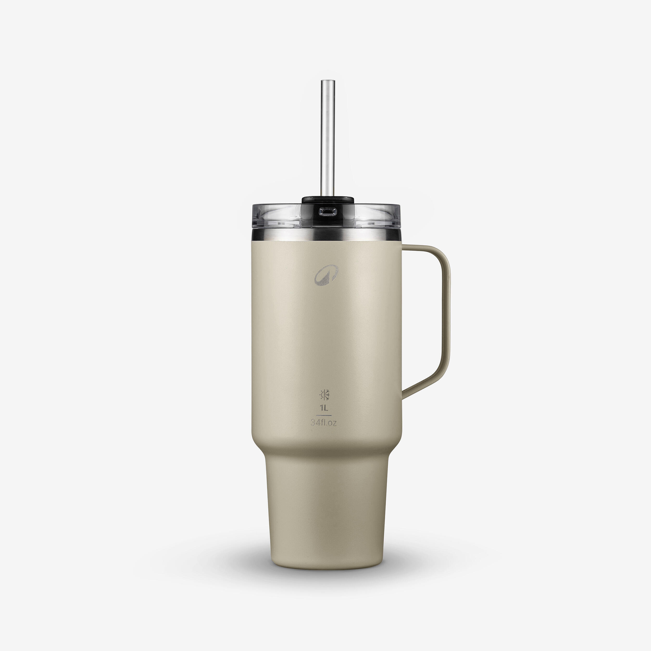 Stainless Steel Isothermal Camping Mug 1 L, 900 - QUECHUA