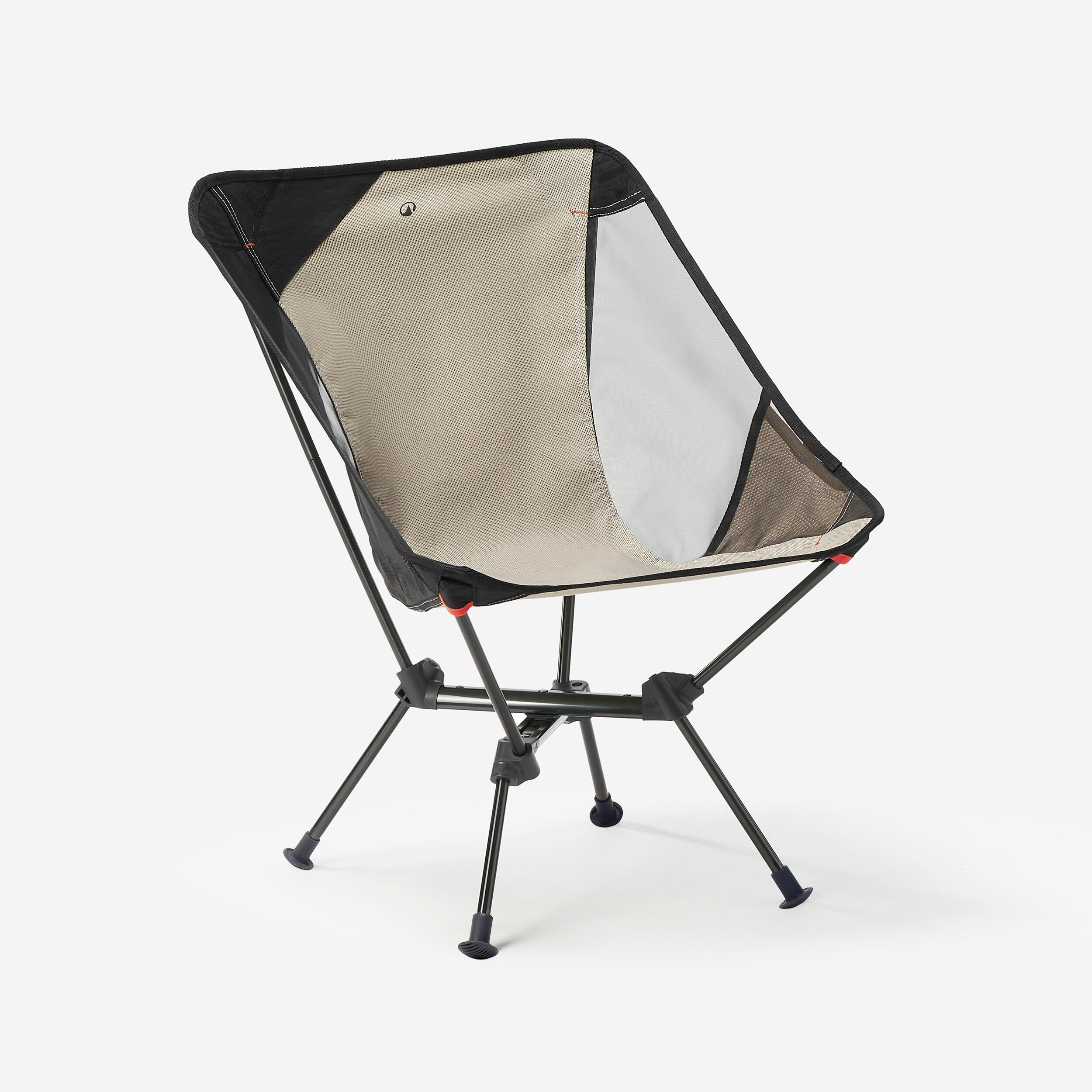 Folding, ultra-compact low camping chair 500 M - Beige