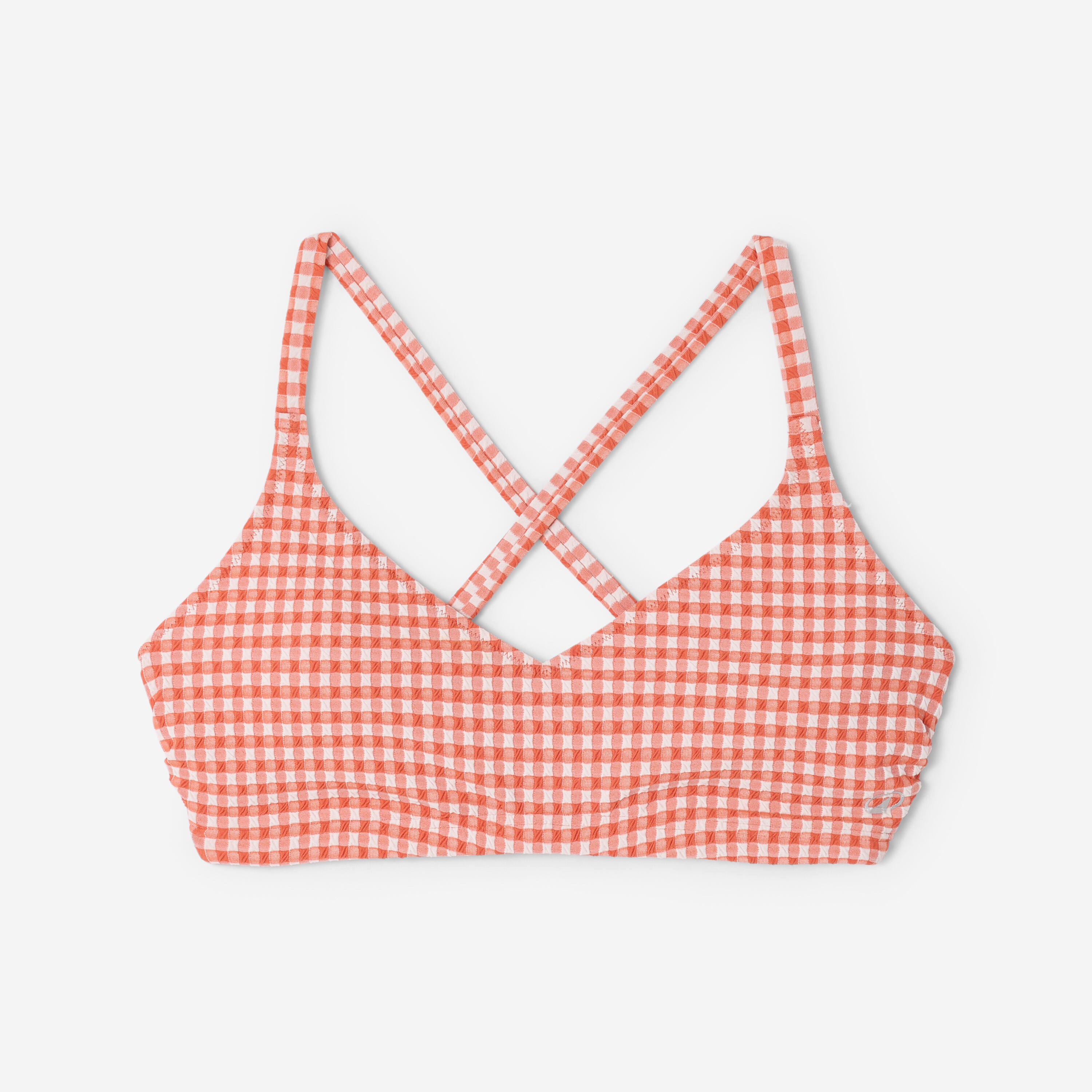 Haut de maillot de bain de natation femme, Lila lisboa terracotta 7/10