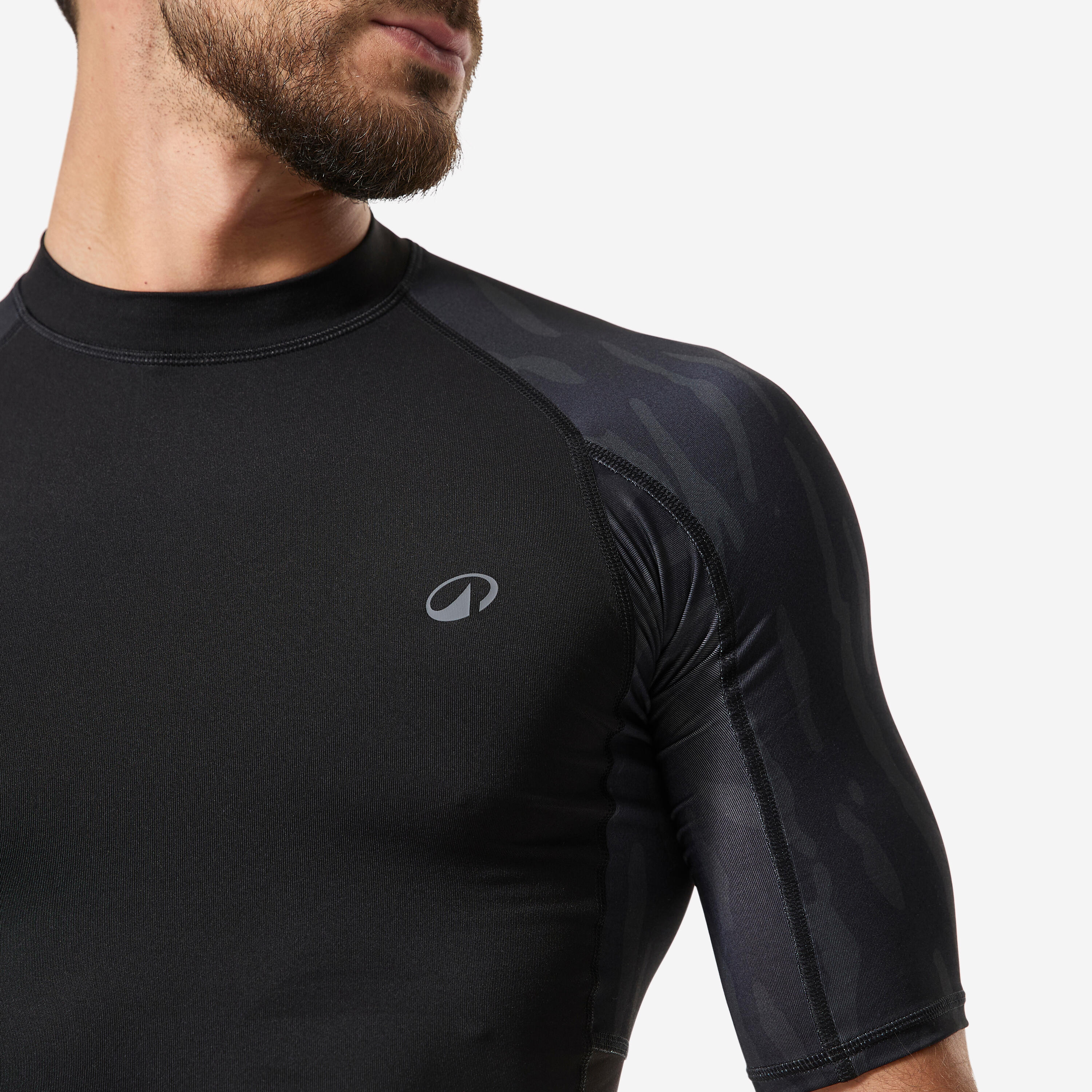 UV-T-Shirt kurzarm Herren – 500 schwarz Beast 7/11