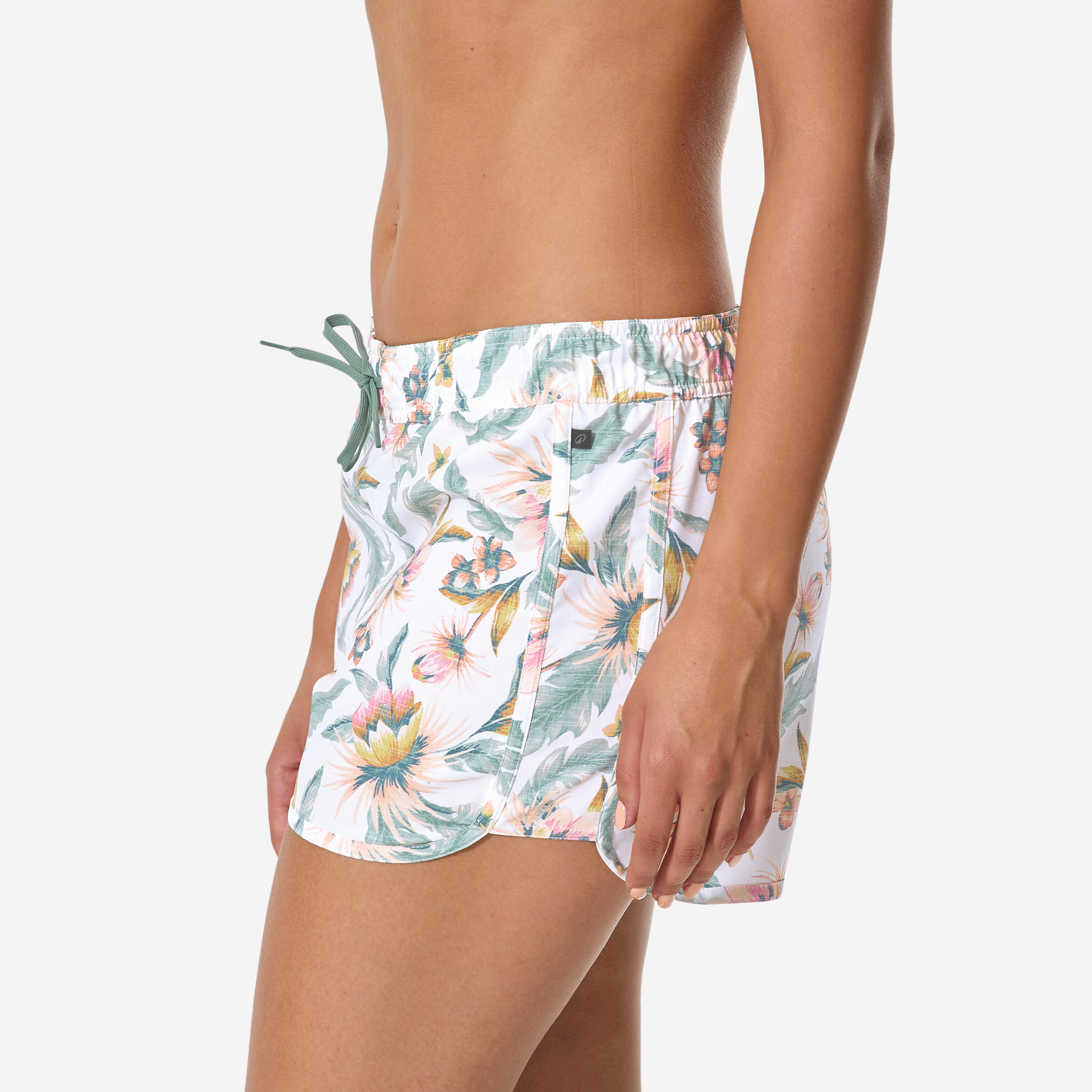 Women’s swim shorts - Tini belly white