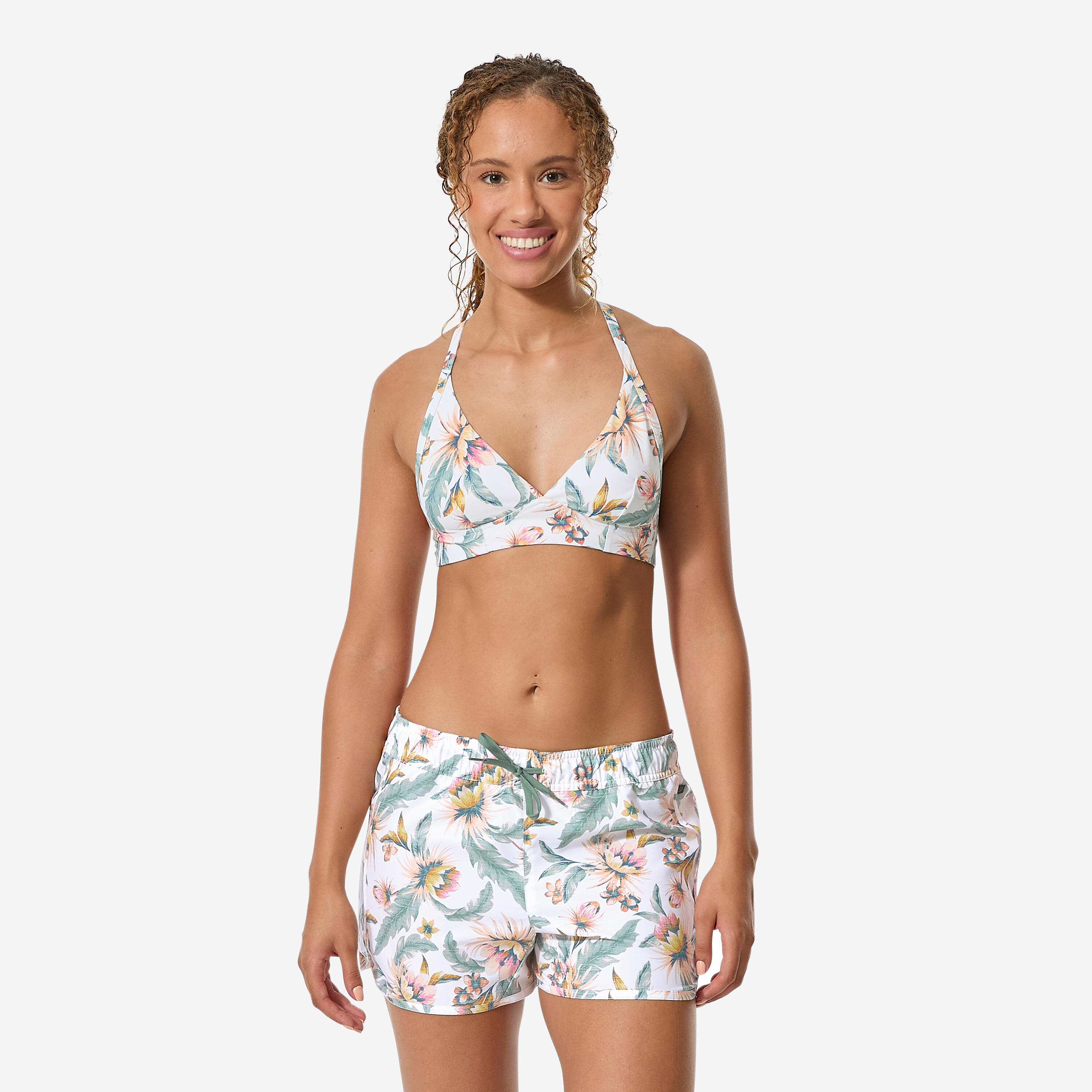 Women’s swim shorts - Tini belly white