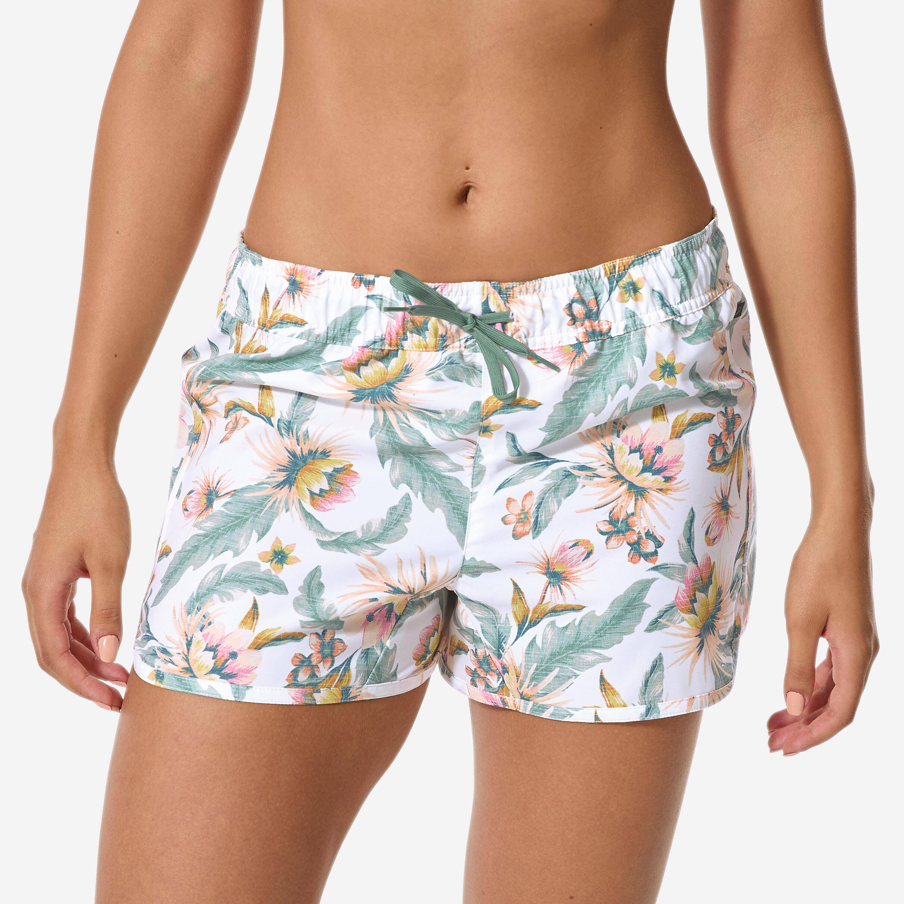 Women’s swim shorts - Tini belly white -  1