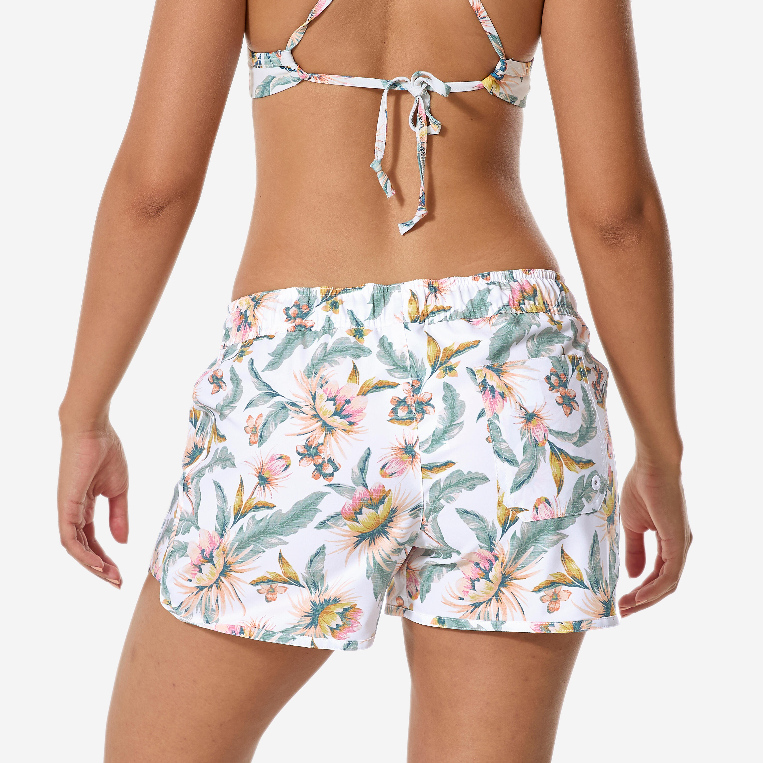 Women’s swim shorts - Tini belly white