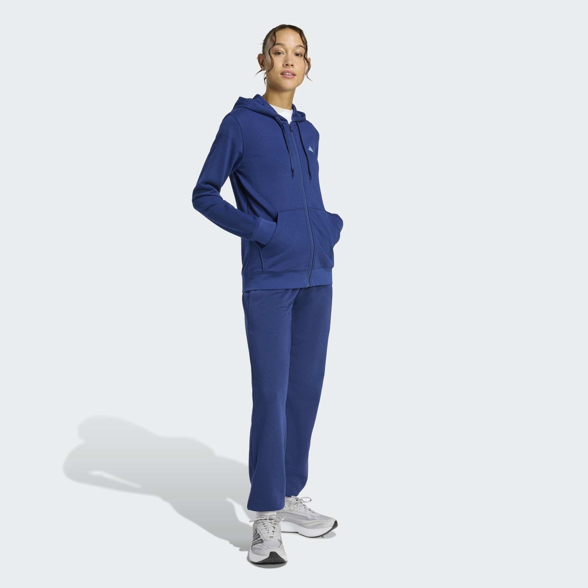 Sweat à capuche zippé de fitness femme, bleu marine 3/5