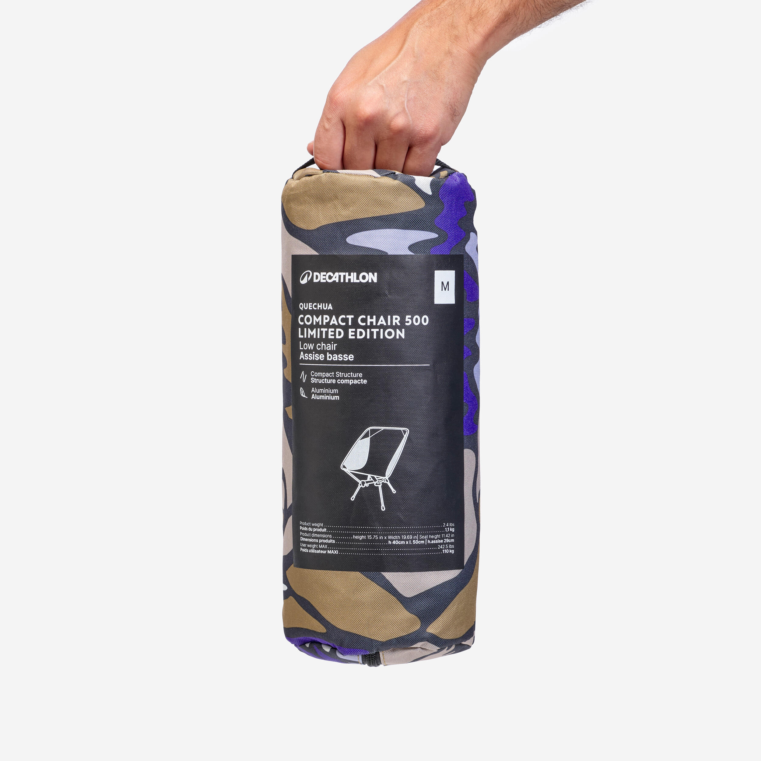 Ultra-Compact Folding Low Camping Chair 2/9
