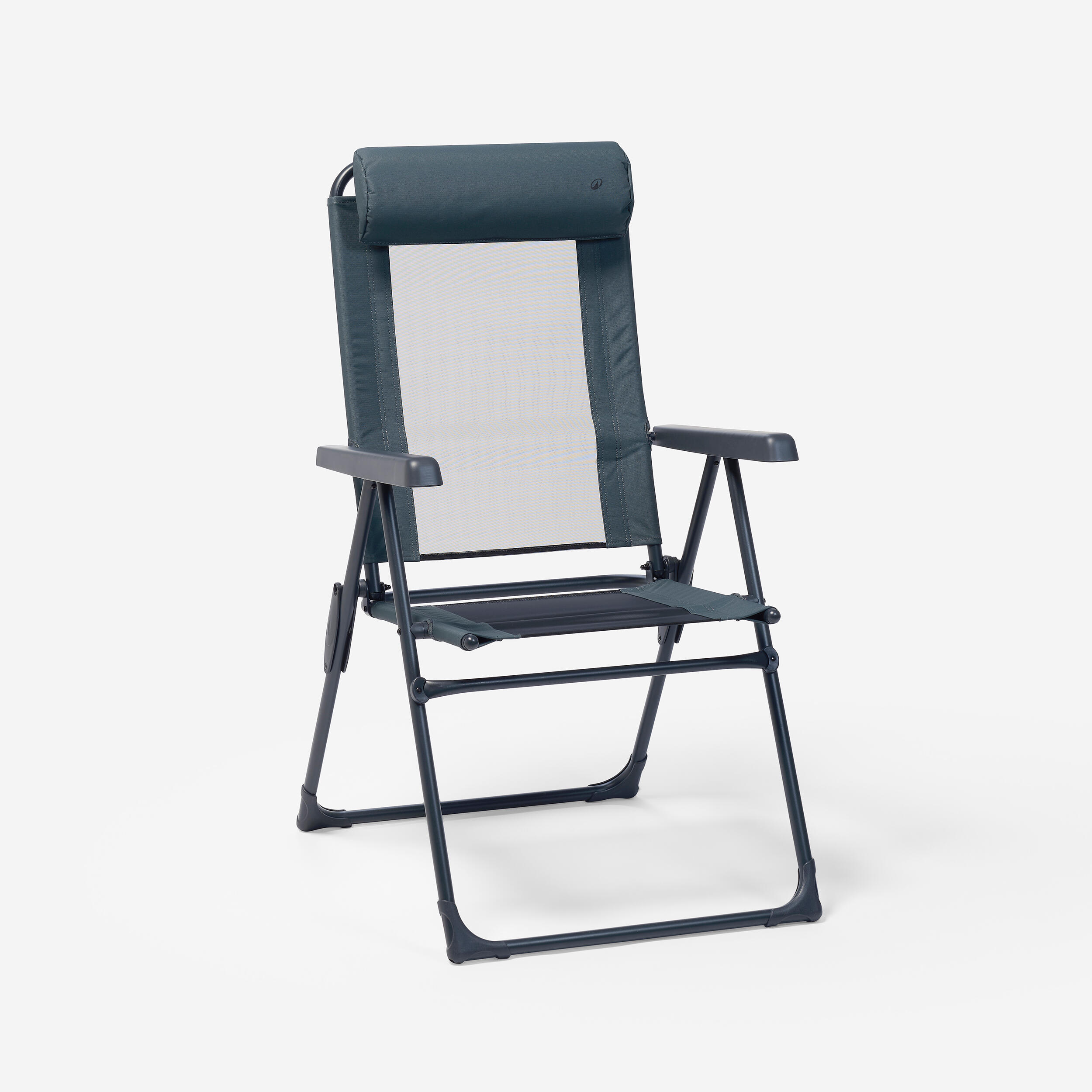 Comfortable, folding, reclining camping chair