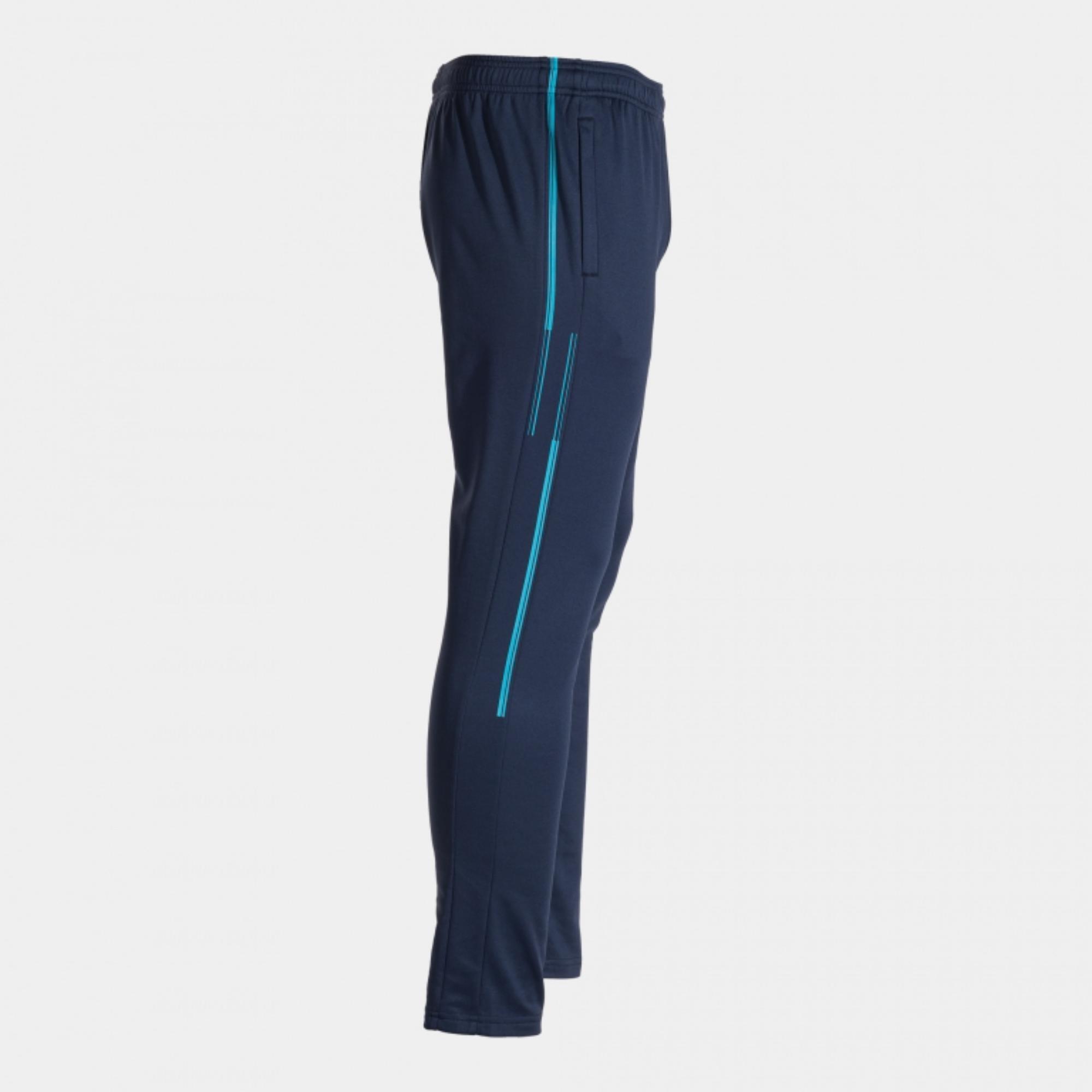 Pantalón Joma Largo Championship VII Niño Dark Navy Turquesa - CD 3/8