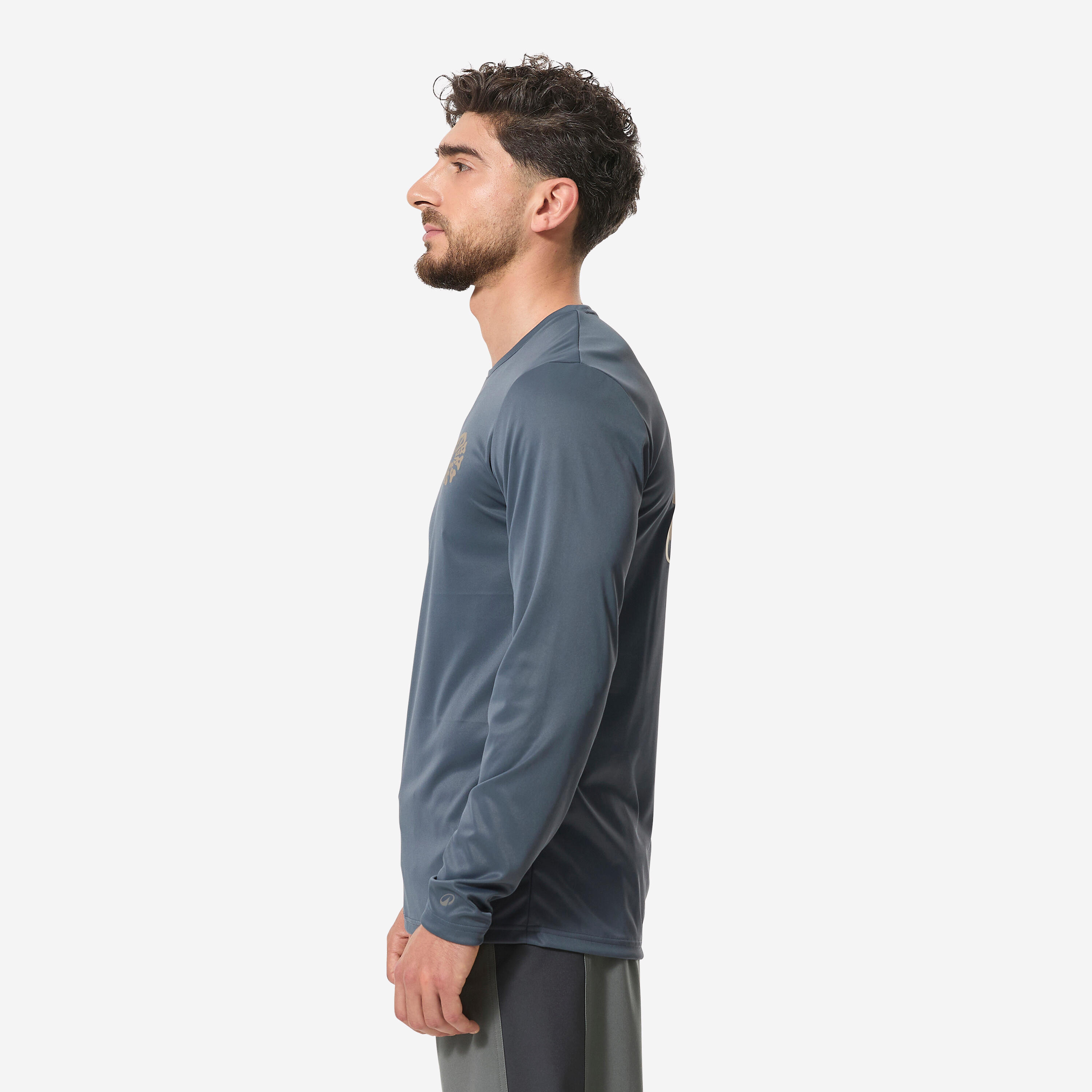 Rashguard heren lange mouwen UPF50 bloem wit