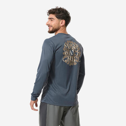 Koszulka UV surfingowa męska Decathlon Water T-shirt Surfwchill długi rękaw