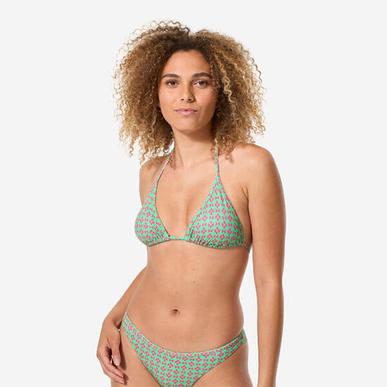 Haut de maillot de bain triangle surf femme, Mae Keyshot vert