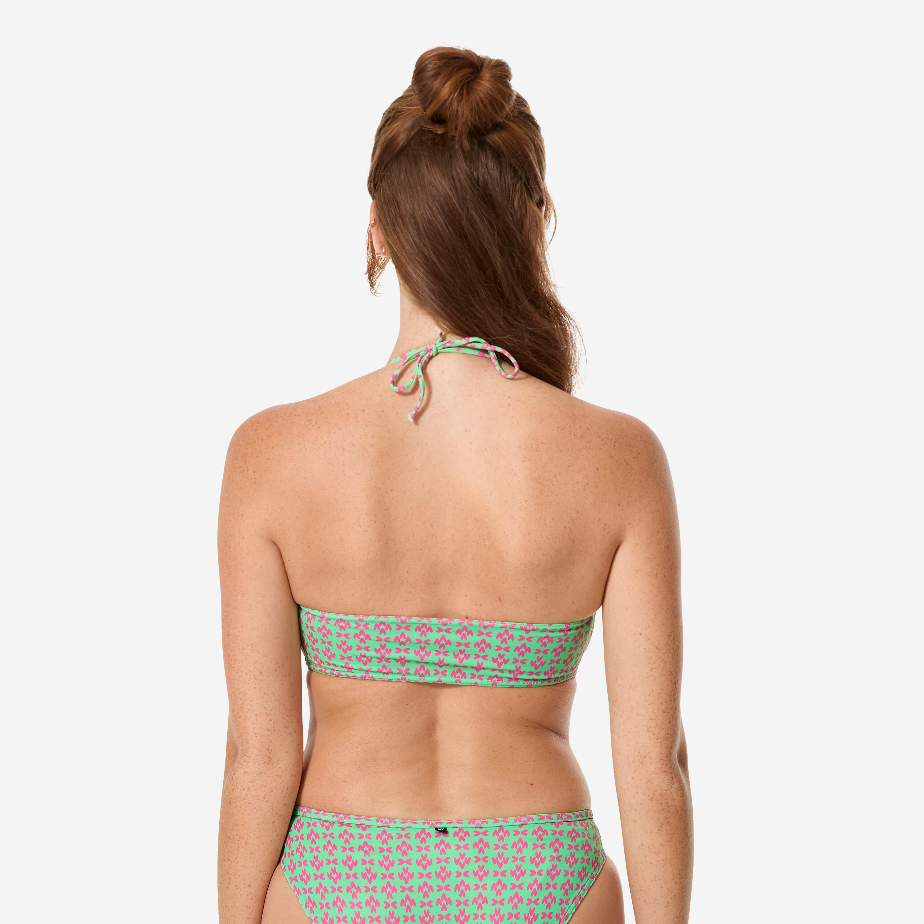 Haut de maillot de bain bandeau surf femme, Lori Keyshot vert 3/11