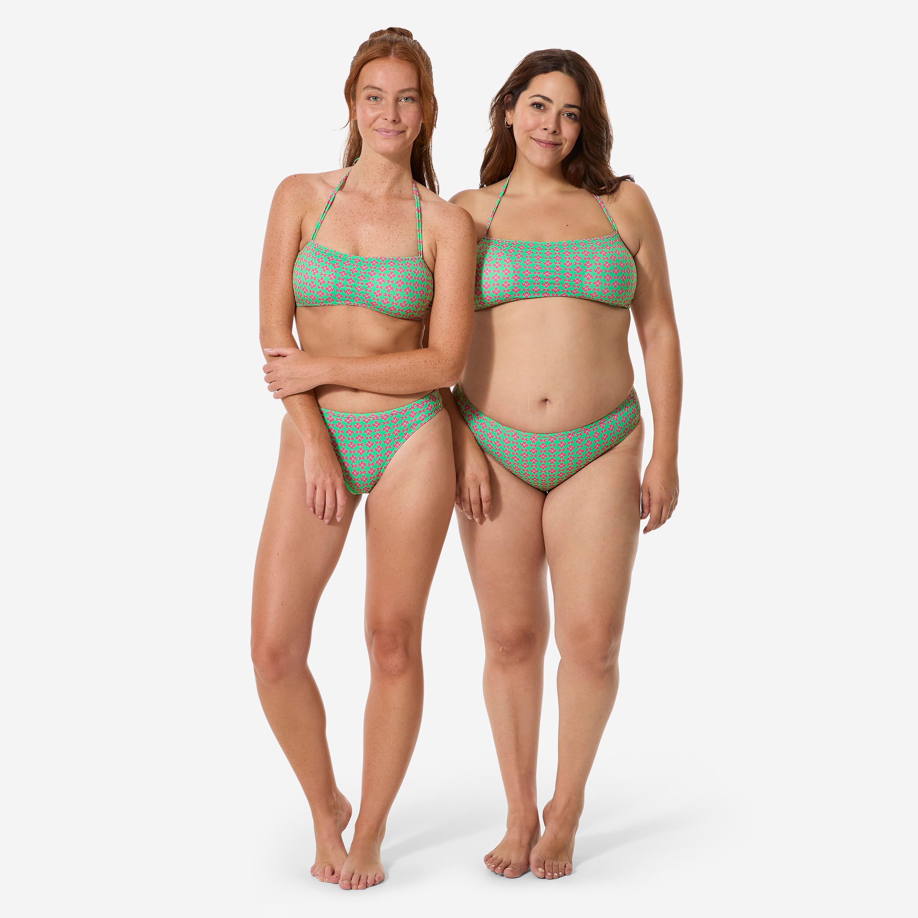 Haut de maillot de bain bandeau surf femme, Lori Keyshot vert 2/11
