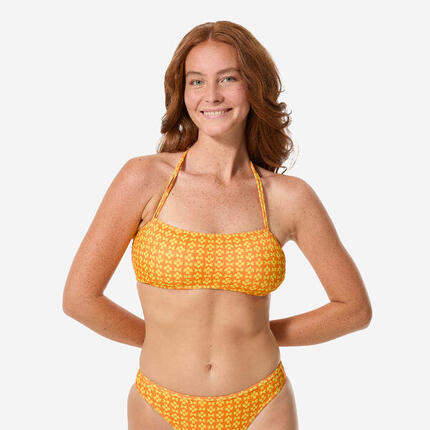 Haut de maillot de bain bandeau femme - lori borneo orange