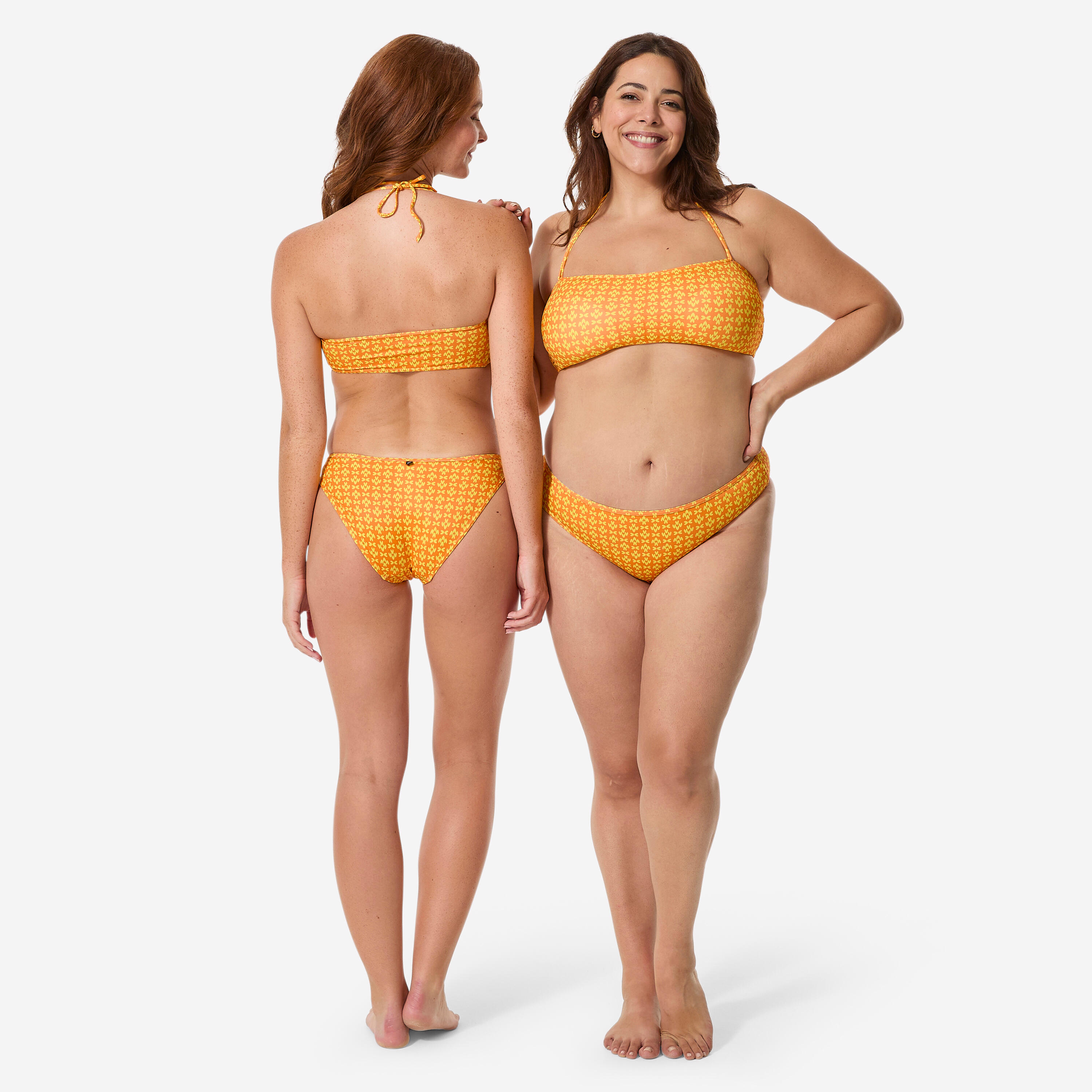 Haut de maillot de bain bandeau surf femme, Lori Keyshot orange 2/8